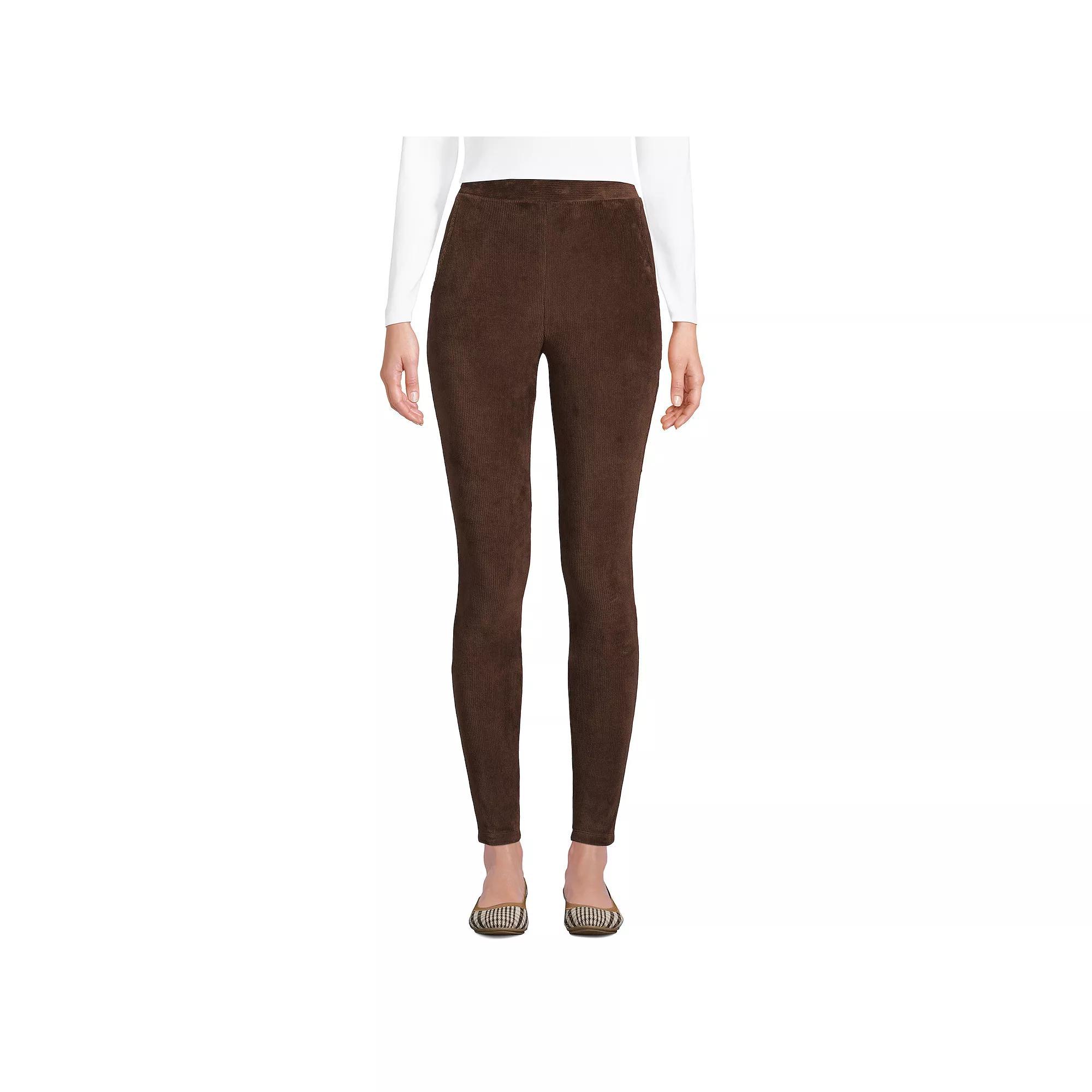 Petites' Lands' End Sport Knit High-Rise Corduroy Leggings, Women's,  Product Image