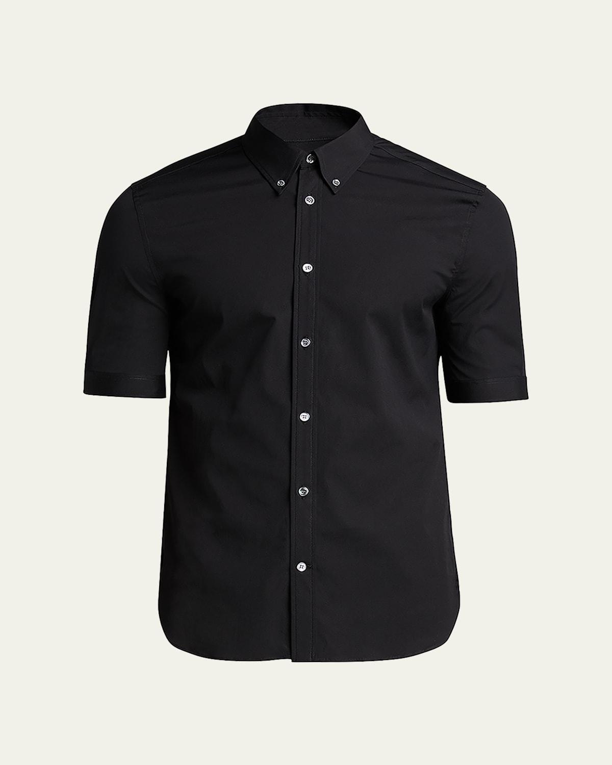 Mens Basic Point-Collar Sport Shirt Product Image