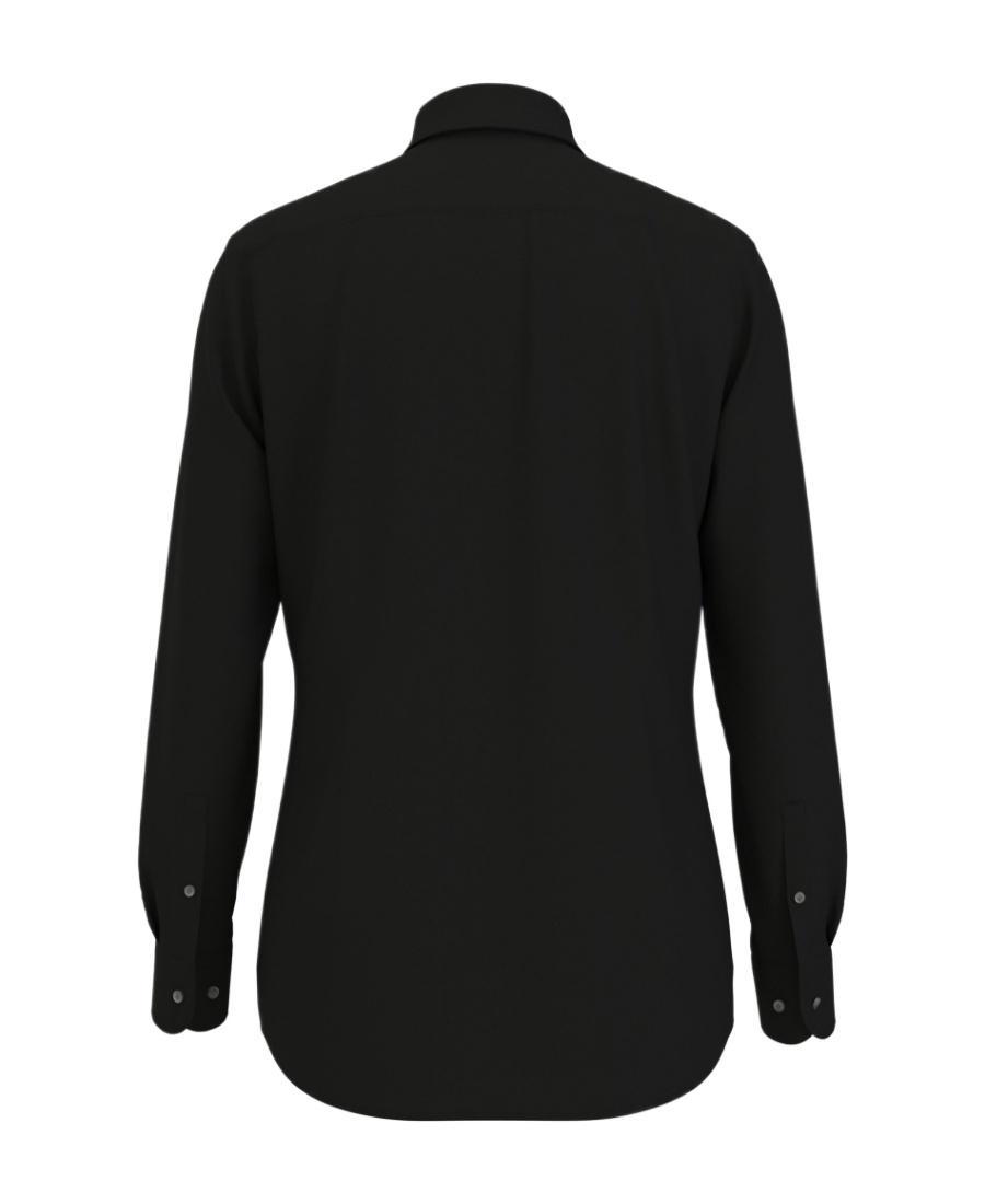 HUGO BOSS Spread-collar Button -up Shirt In Black Product Image