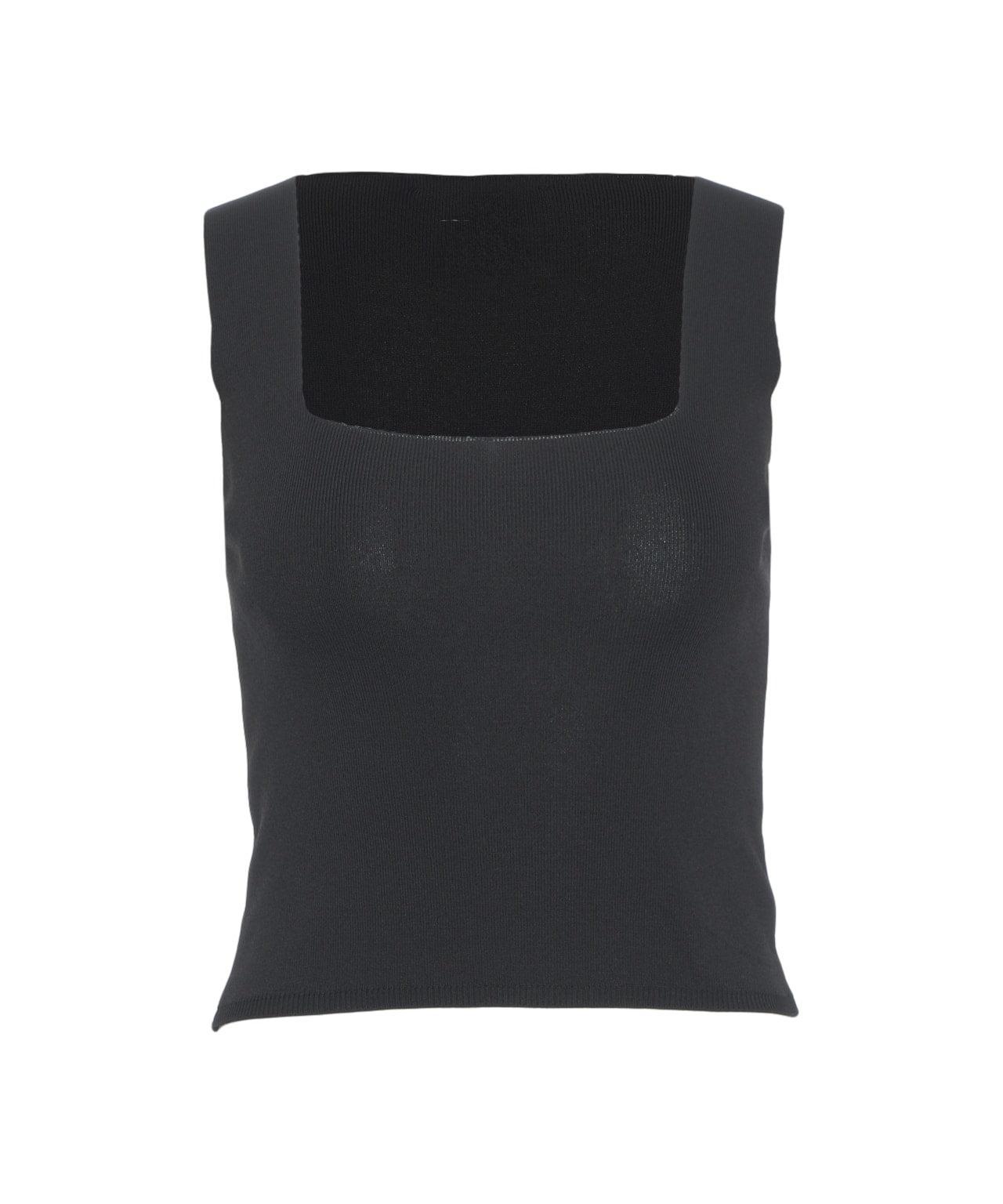 Knit top with square neckline Product Image