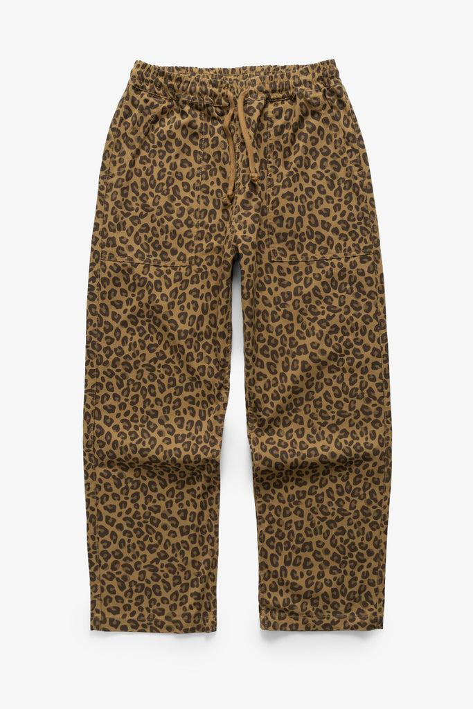 Patterned Chef Pants - Brown Leopard Product Image