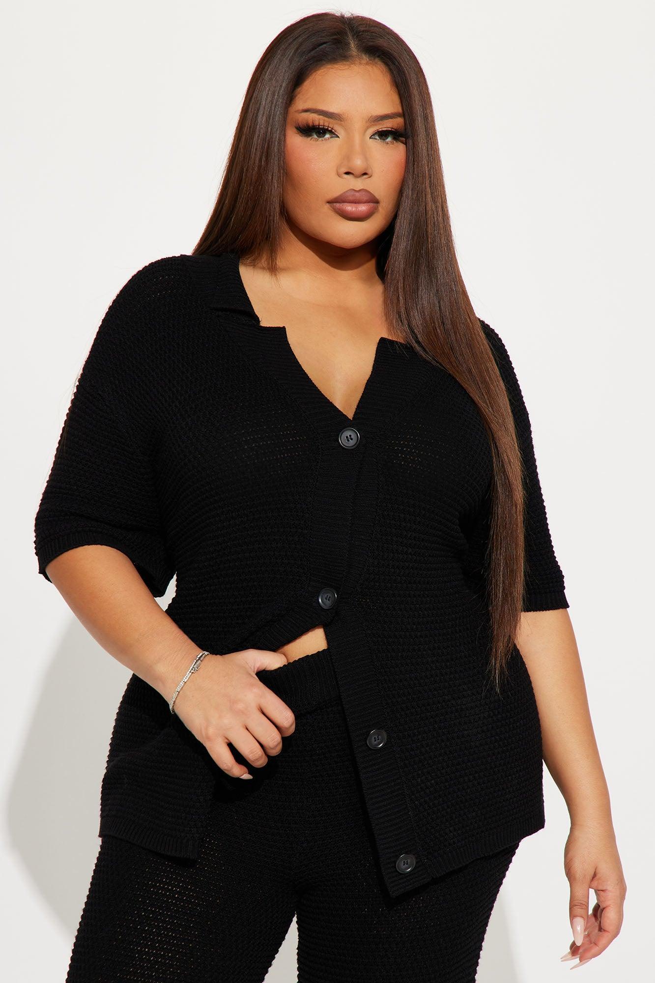 Calli Crochet Pant Set - Black Product Image