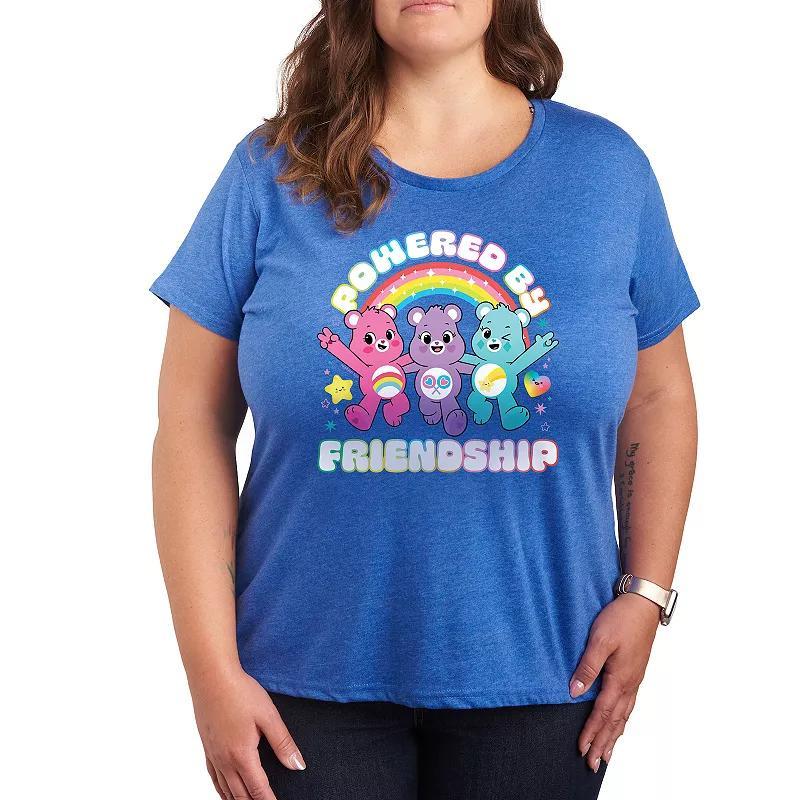 Plus Care Bears Powered By Friendship Graphic Tee, Womens Blue Grey Product Image