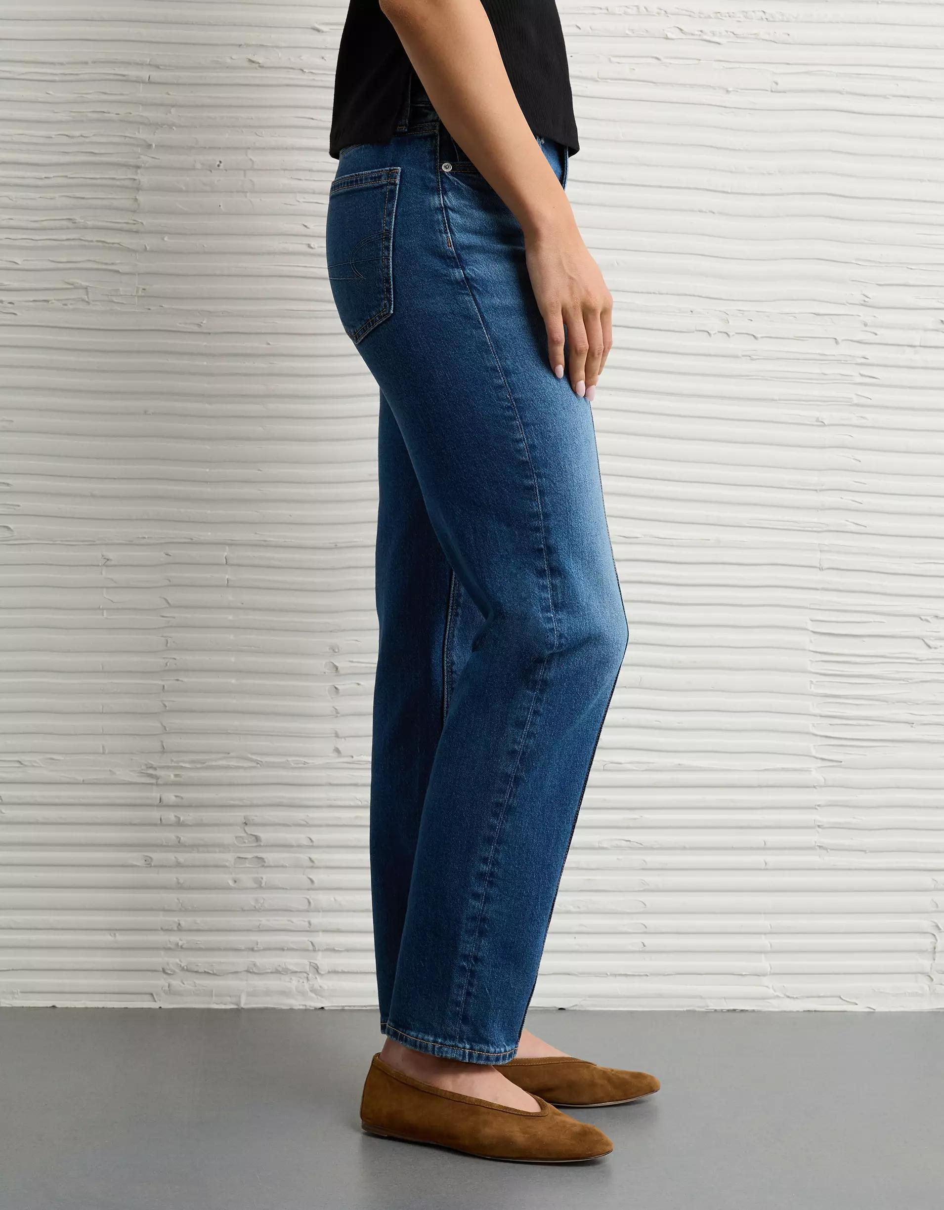 AE Stretch Super High-Waisted Ankle Straight Jean Product Image