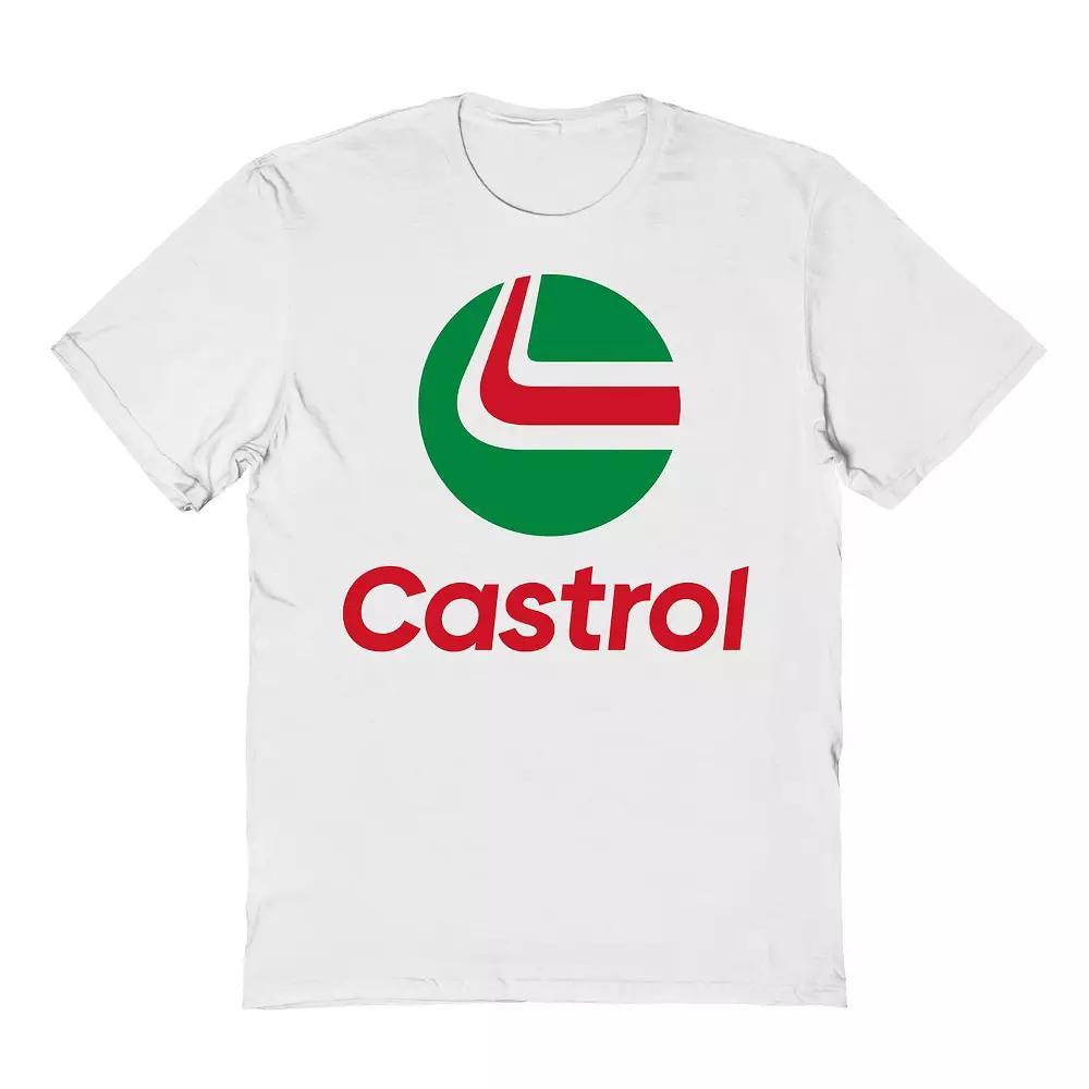 Men's Castrol Stack Baseball Graphic Tee, Size: Medium, White Product Image