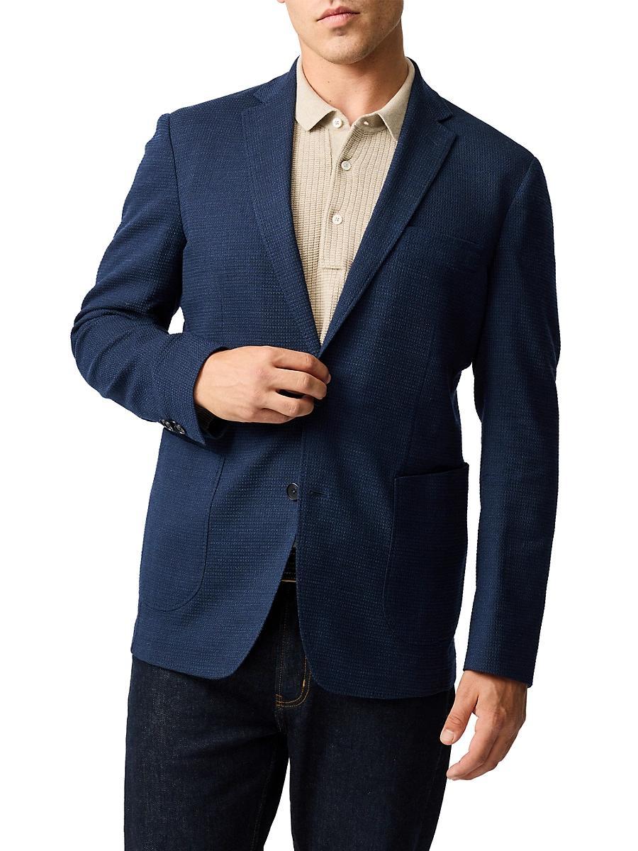 Mens The Cascades Wool & Linen-Blend Slim-Fit Two-Button Blazer Product Image