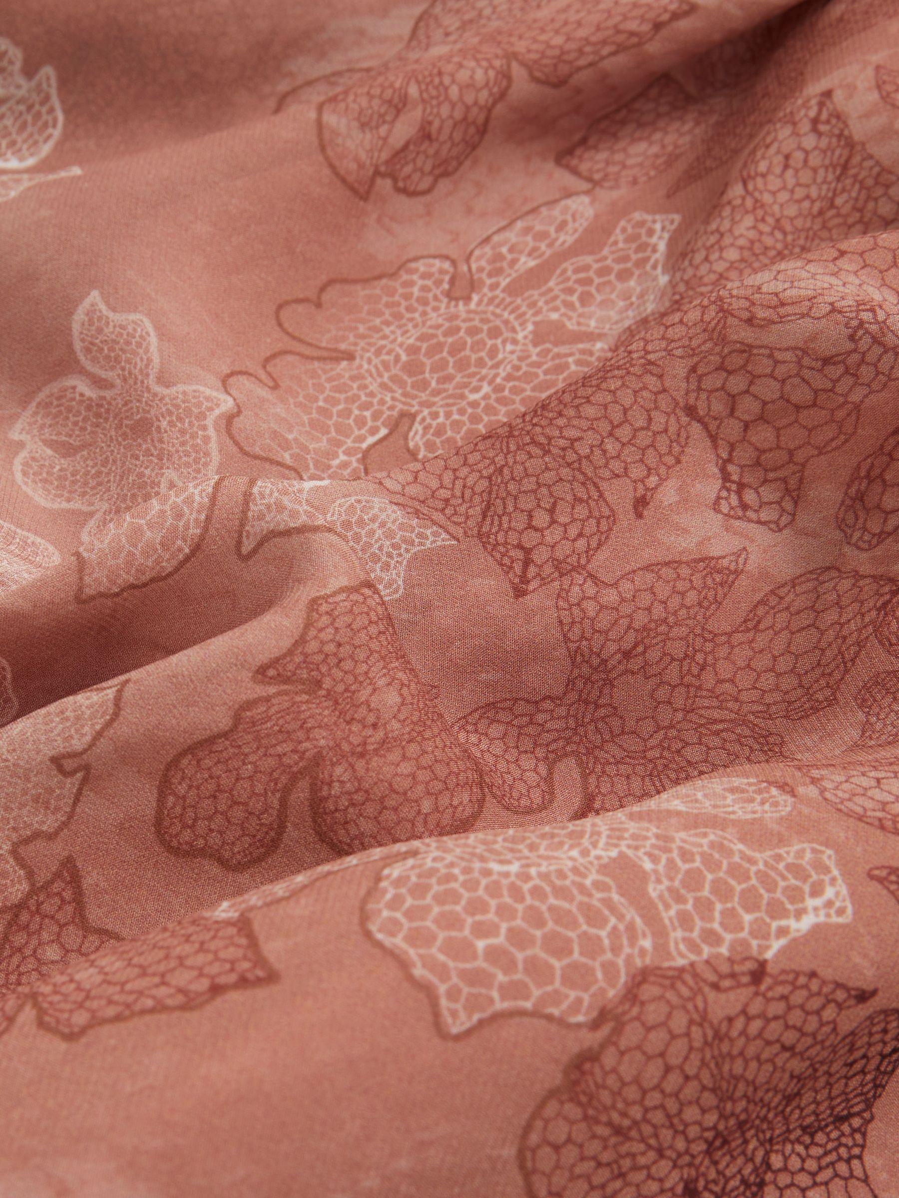 Petite Cotton Craft-Stitch Shirred Midi Dress in Khaki Product Image