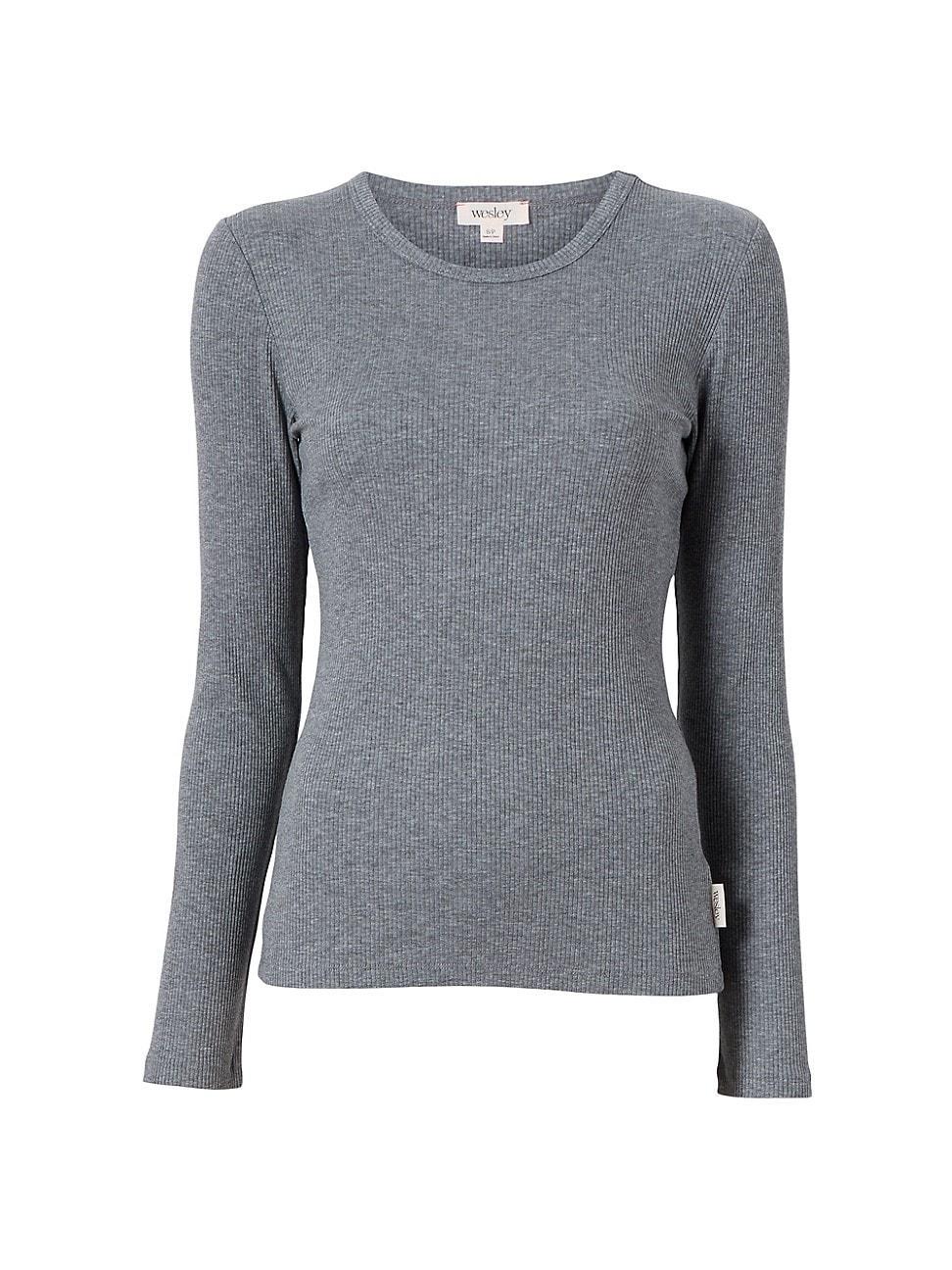 Womens Rivington Rib-Knit Blouse Product Image