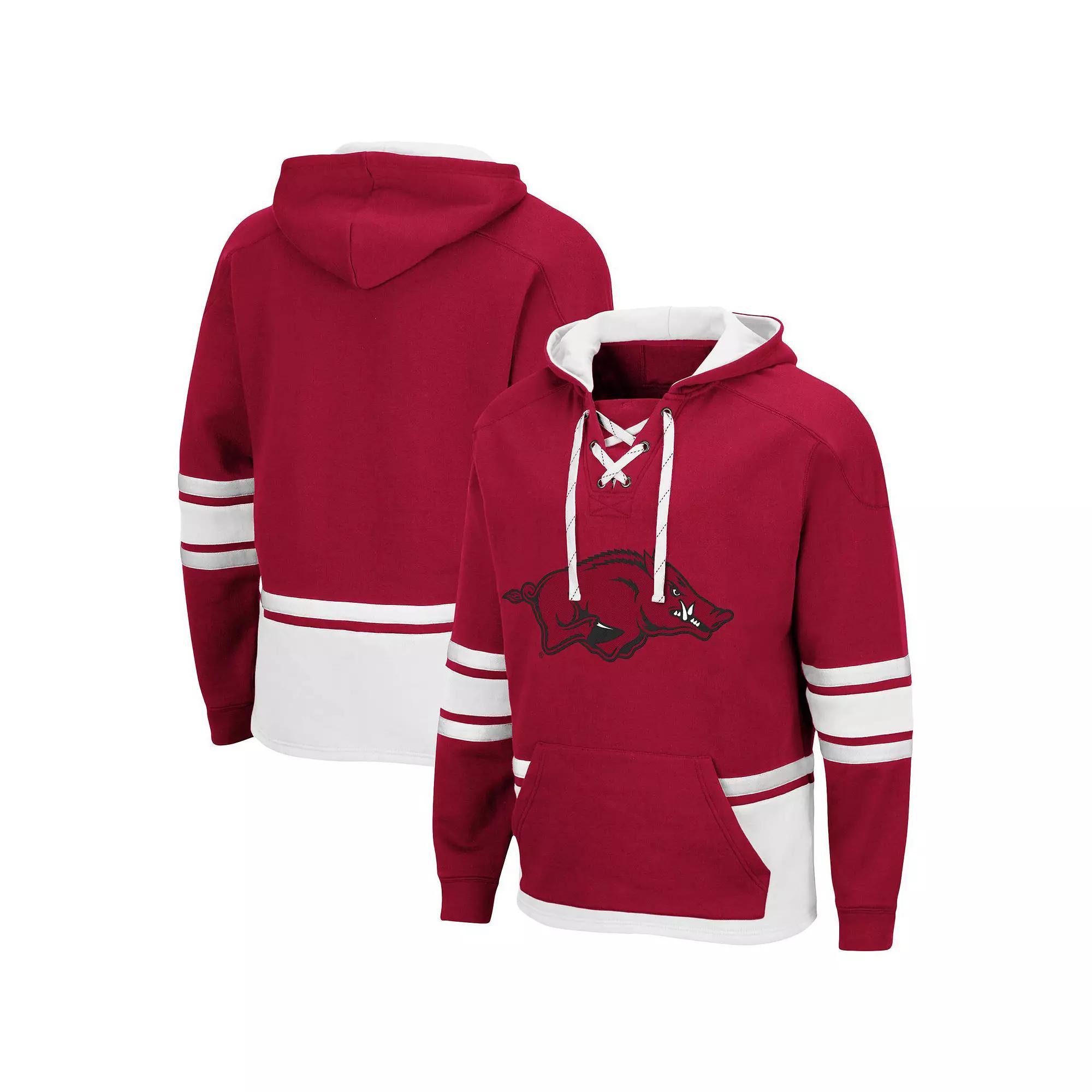 Men's Colosseum Cardinal Arkansas Razorbacks Lace Up 3.0 Pullover Hoodie, Size: Medium, Red Product Image