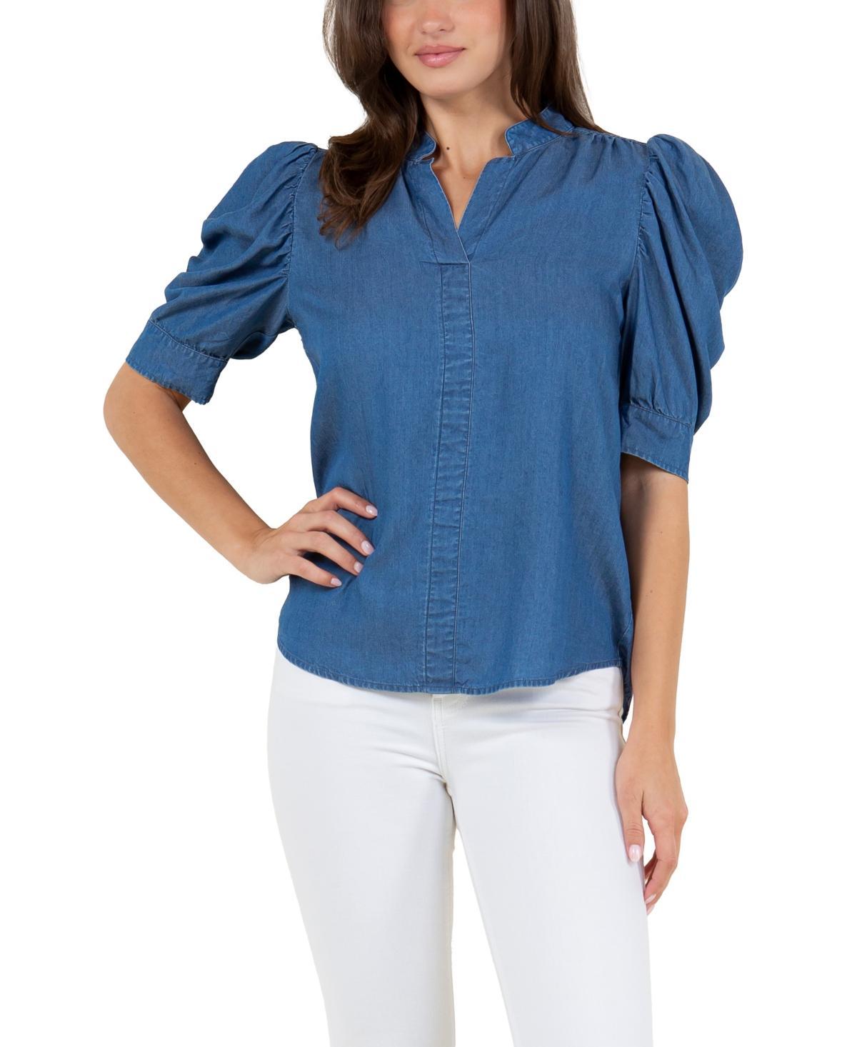 Fever Womens Ruched Sleeve Top Product Image