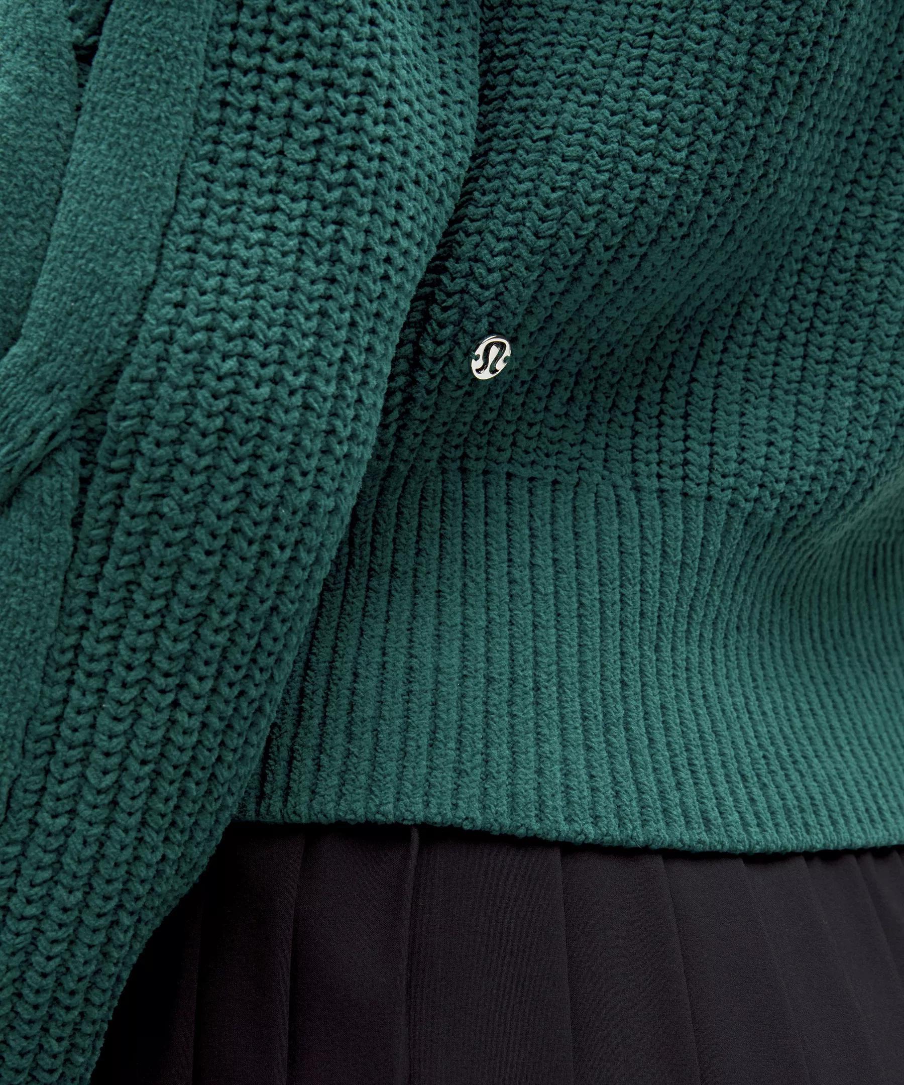 Cable-Knit Oversized Half Zip Product Image