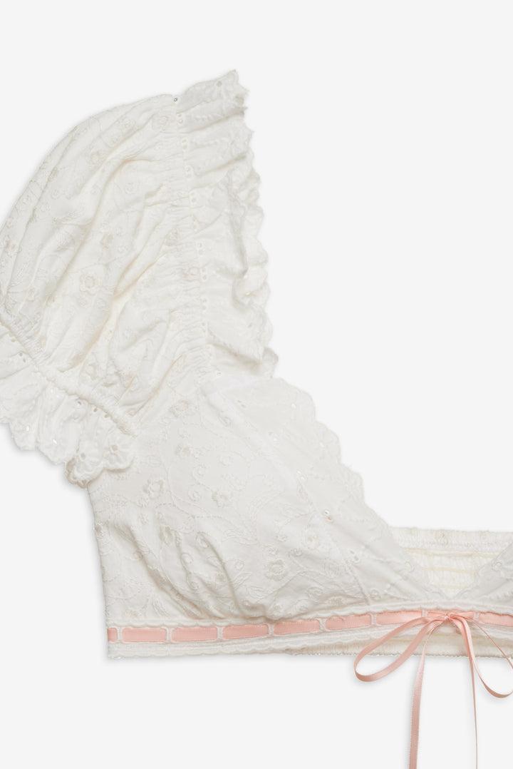 Summer Swirl Eyelet Top — White Product Image