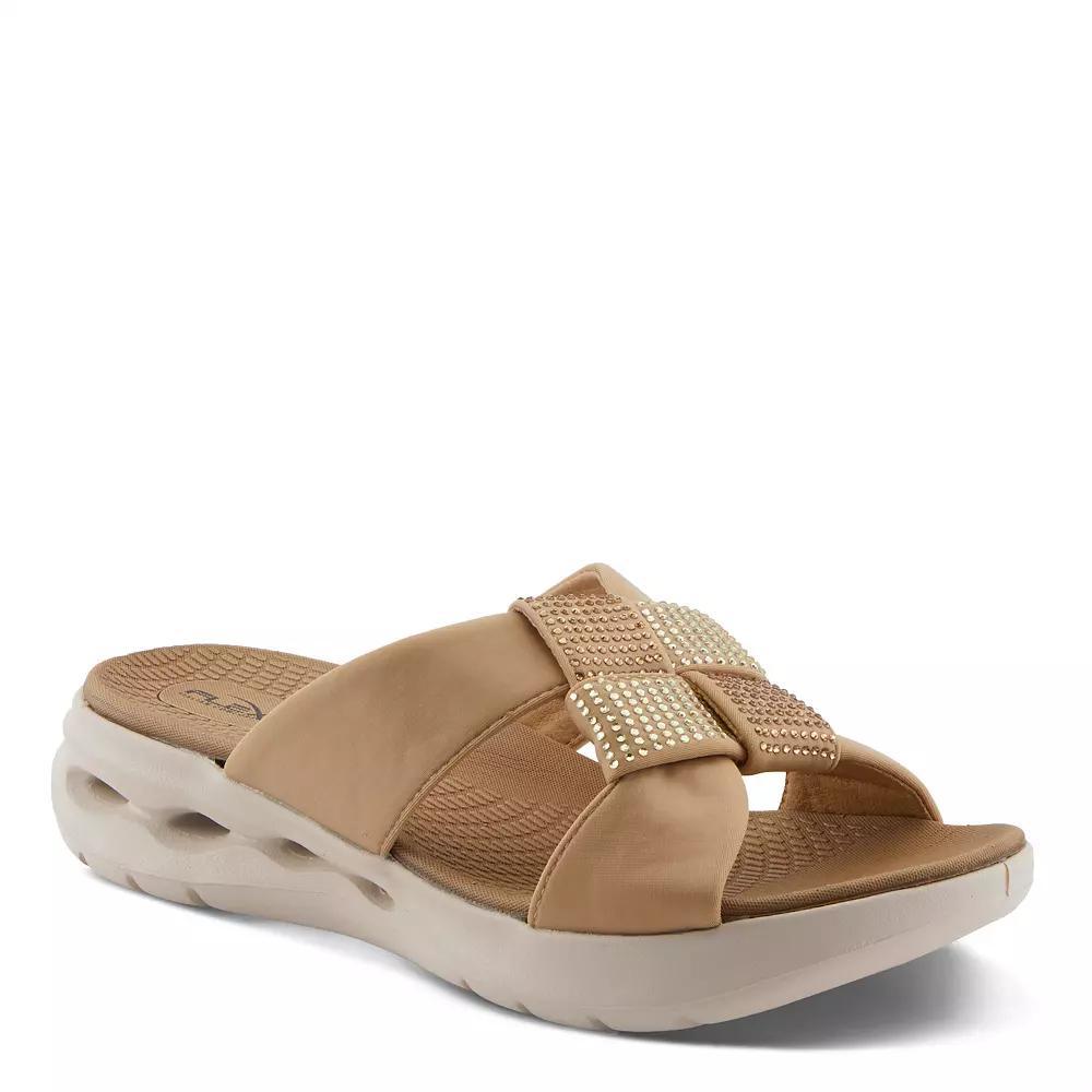 Flexus by Spring Step Womens Geovani Slide Sandals Brown Product Image