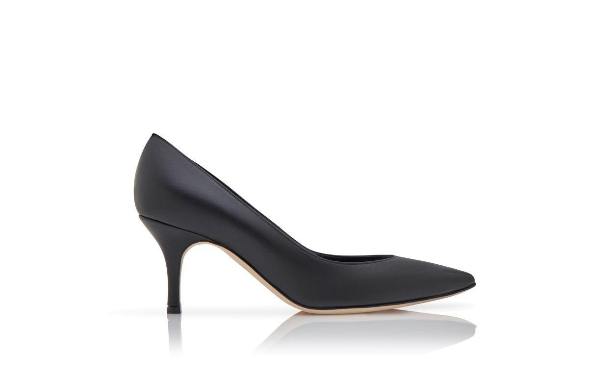 KIETTA Black Nappa Leather Pointed Toe Pumps Product Image