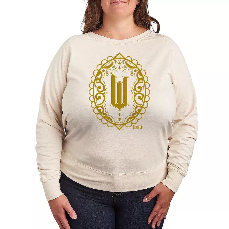 Plus Size Wicked Logo French Terry Long Sleeve Tee, Women's, Size: 3XL, Black Product Image