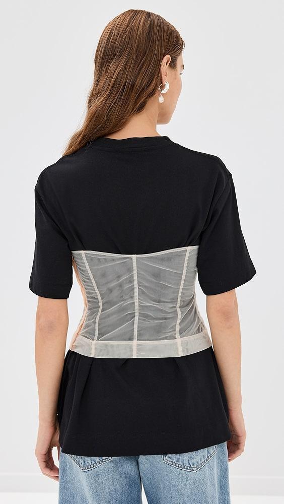 Simone Rocha Boxy T-Shirt with Corset Panel | Shopbop Product Image