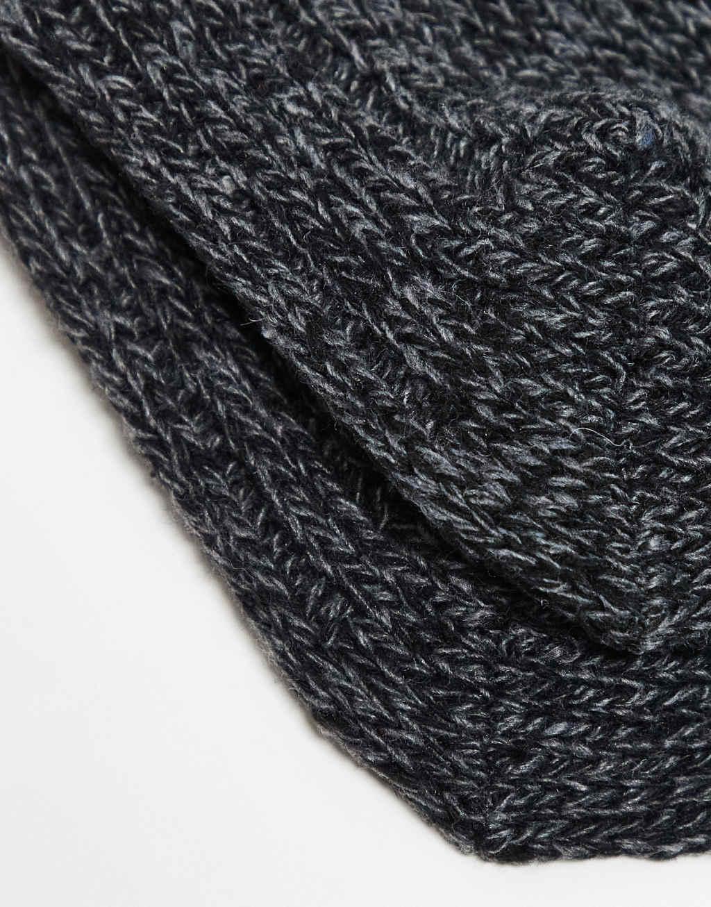 ASOS DESIGN twist yarn sock in gray heather Product Image