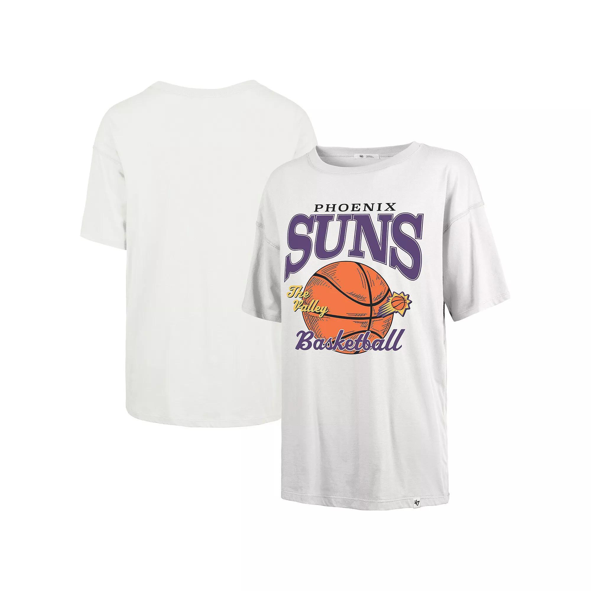 Women's '47 White Phoenix Suns City Edition Down Court Sadie T-Shirt,  Product Image