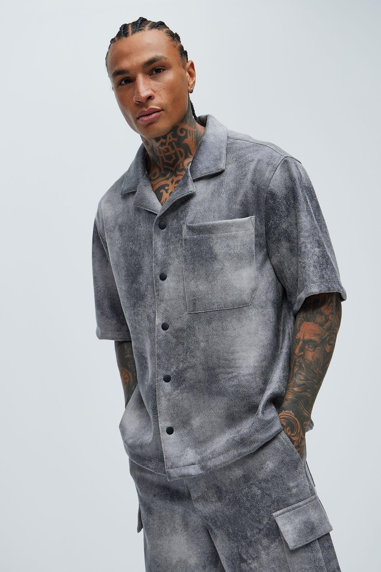 Manor Distressed Shirt - Grey Product Image