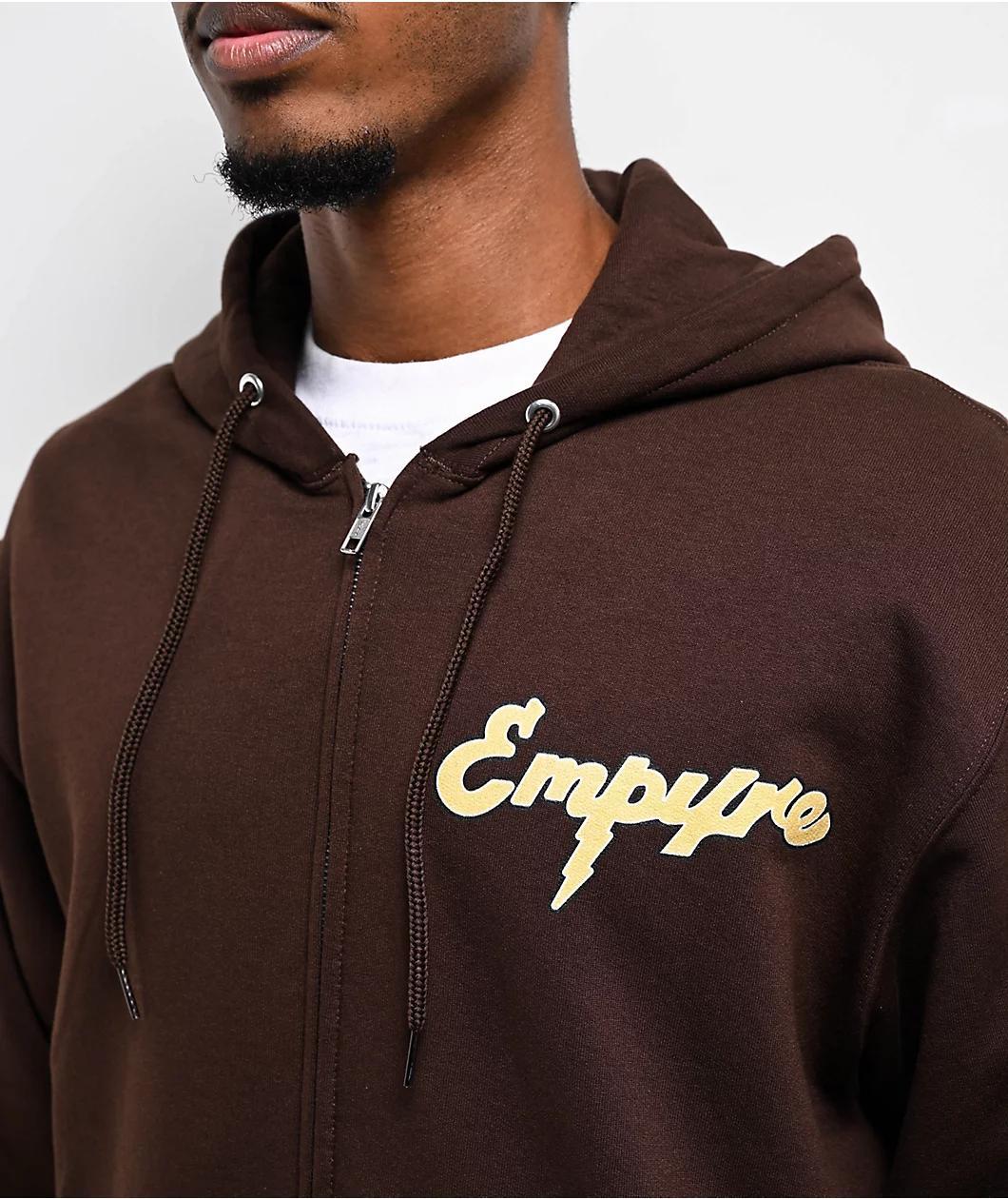 Empyre Sidebar Chocolate Zip Hoodie Product Image