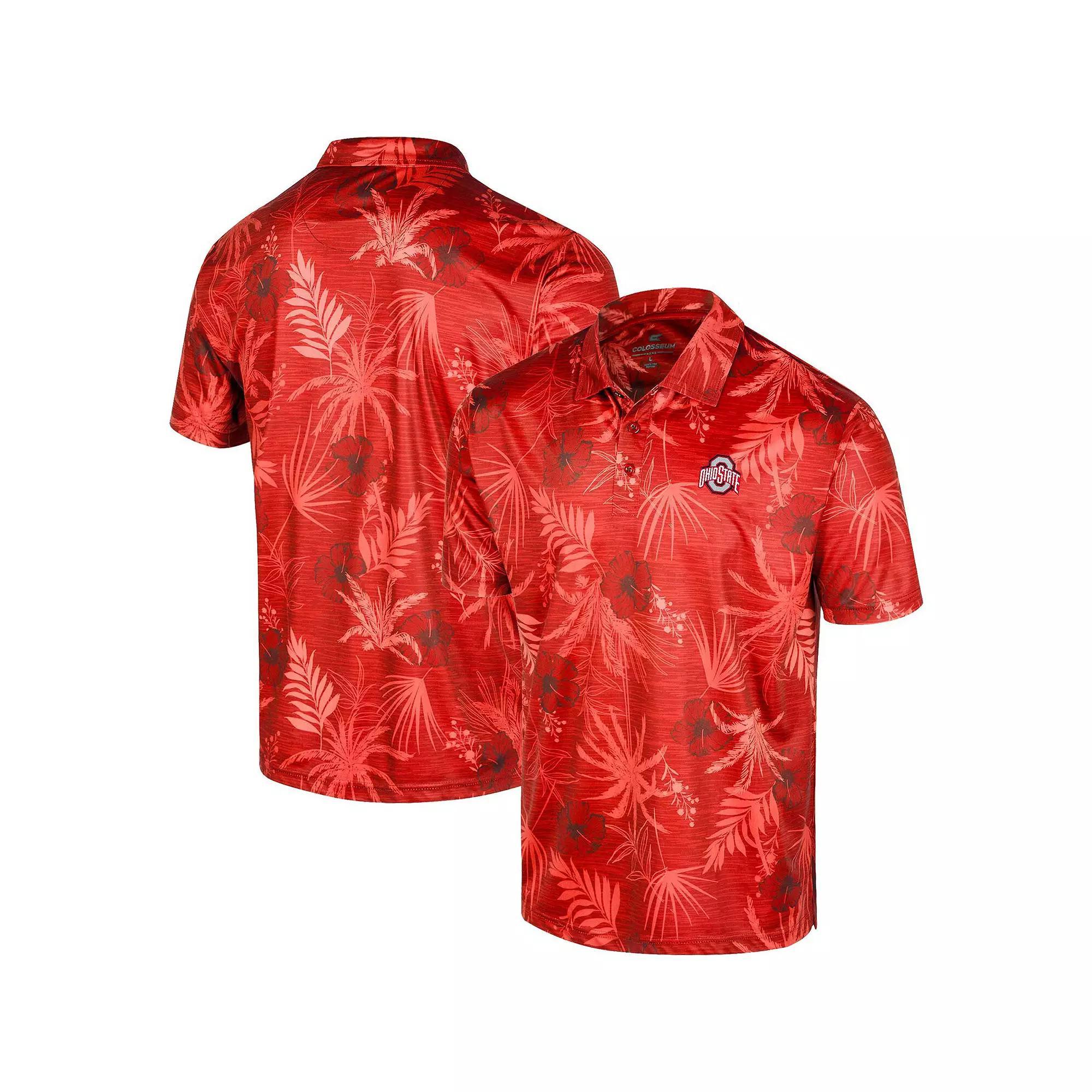 Men's Colosseum Crimson Indiana Hoosiers Palms Team Polo,  Product Image