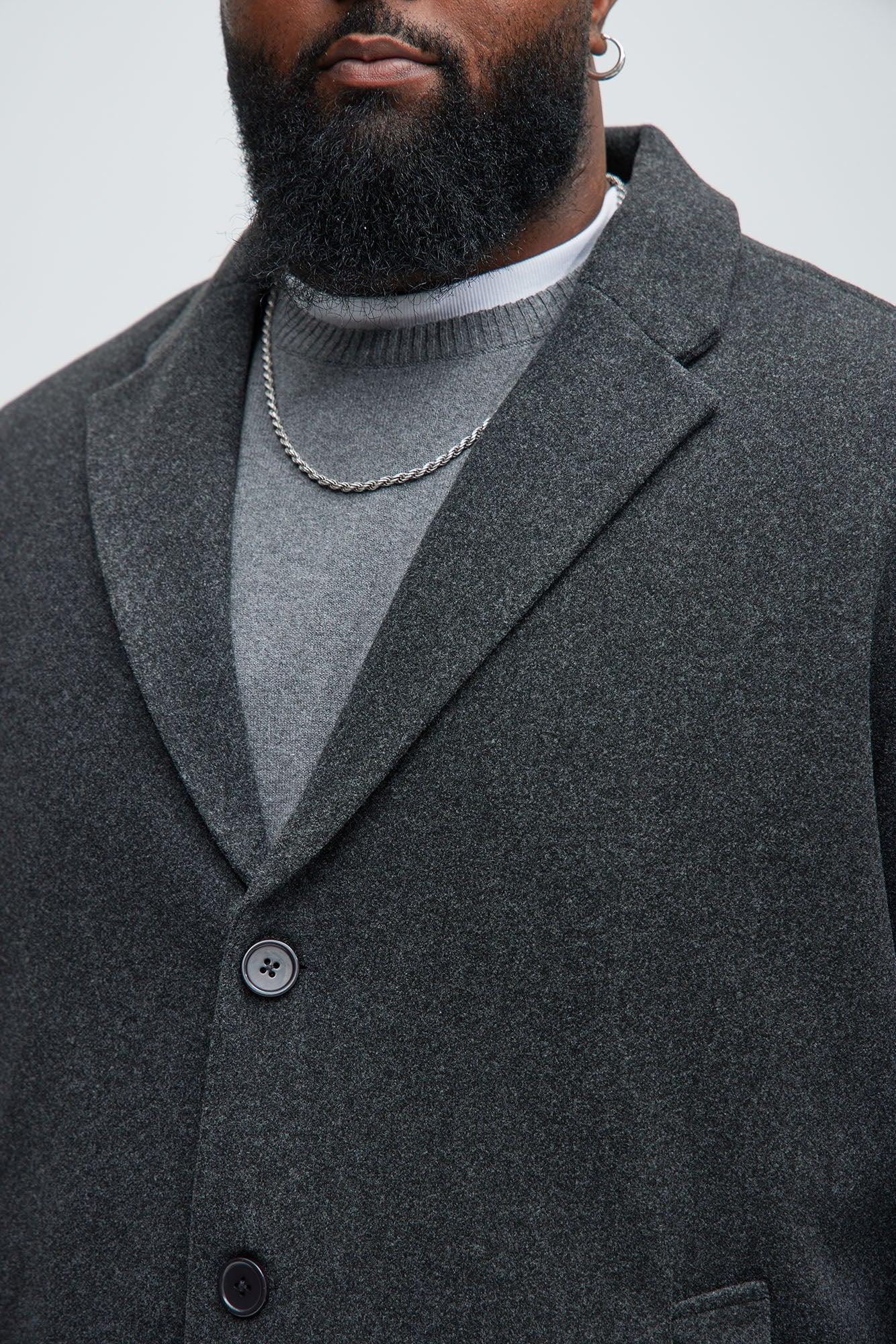 Kazan Wool Like Long Coat - Grey Product Image