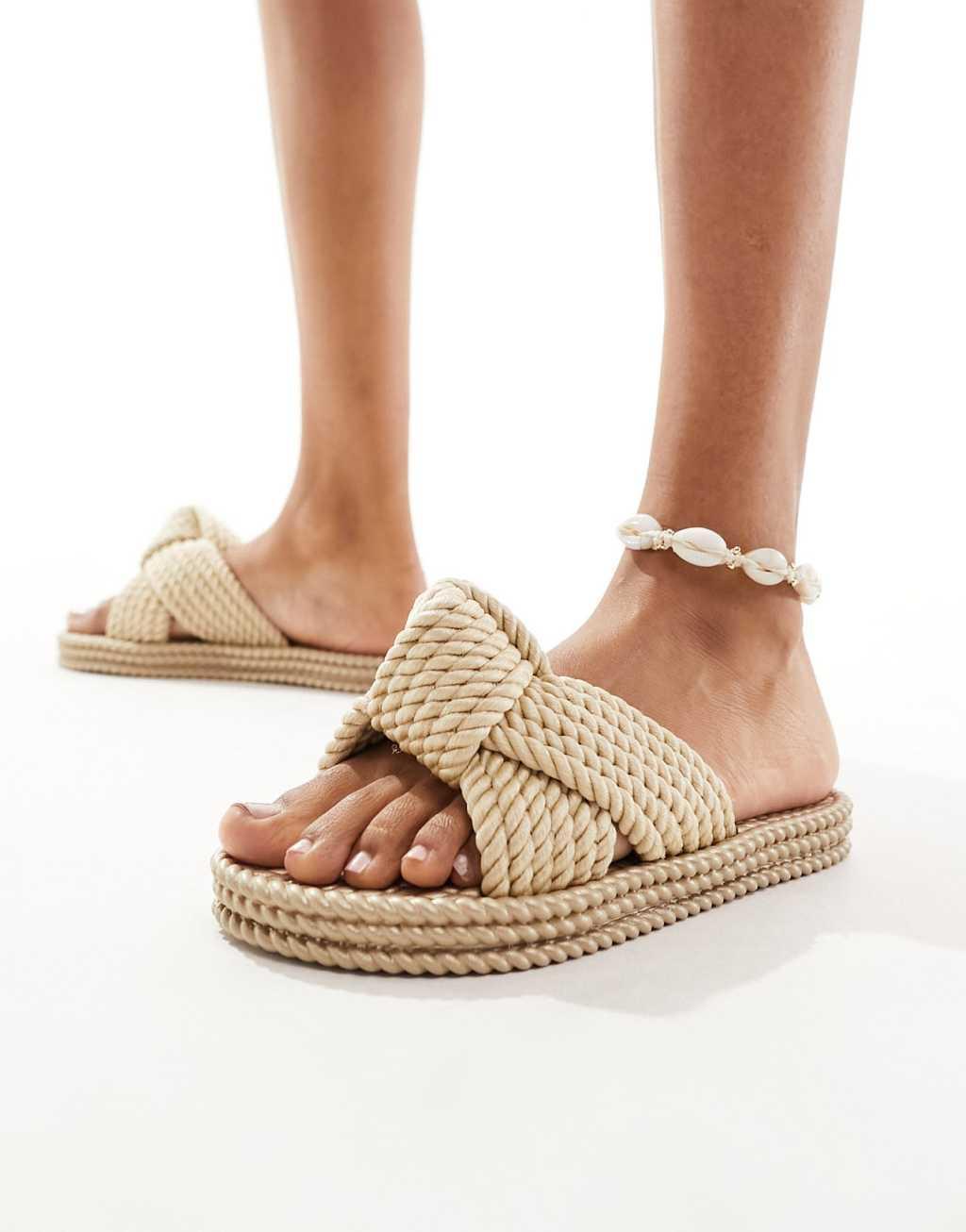 ASOS DESIGN Jasper knot jelly sandals Product Image