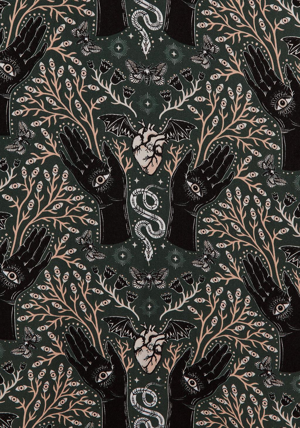 Hemlock Button Front Midi Dress - Green Product Image