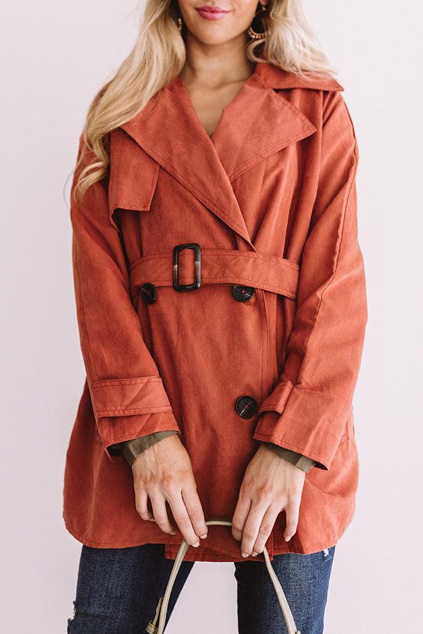 Manhattan Breeze Light Weight Jacket In Rust Product Image
