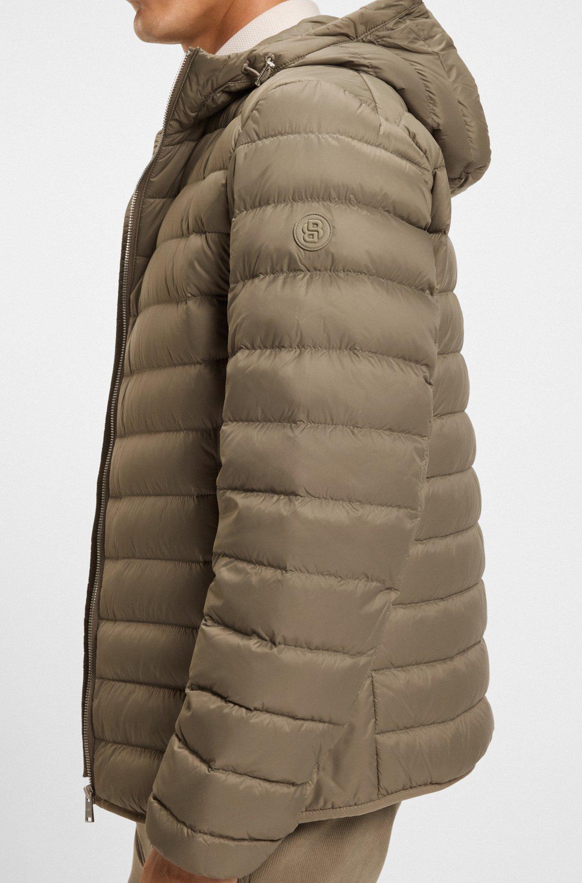 Padded jacket in water-repellent fabric with detachable hood Product Image