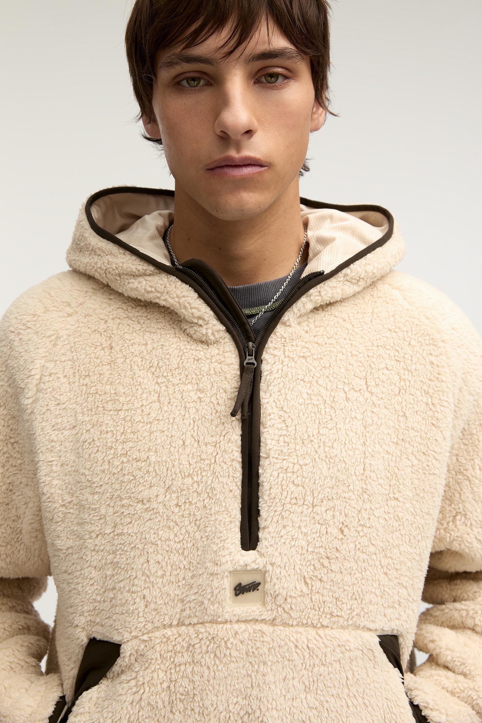 Hooded teddy jacket Product Image