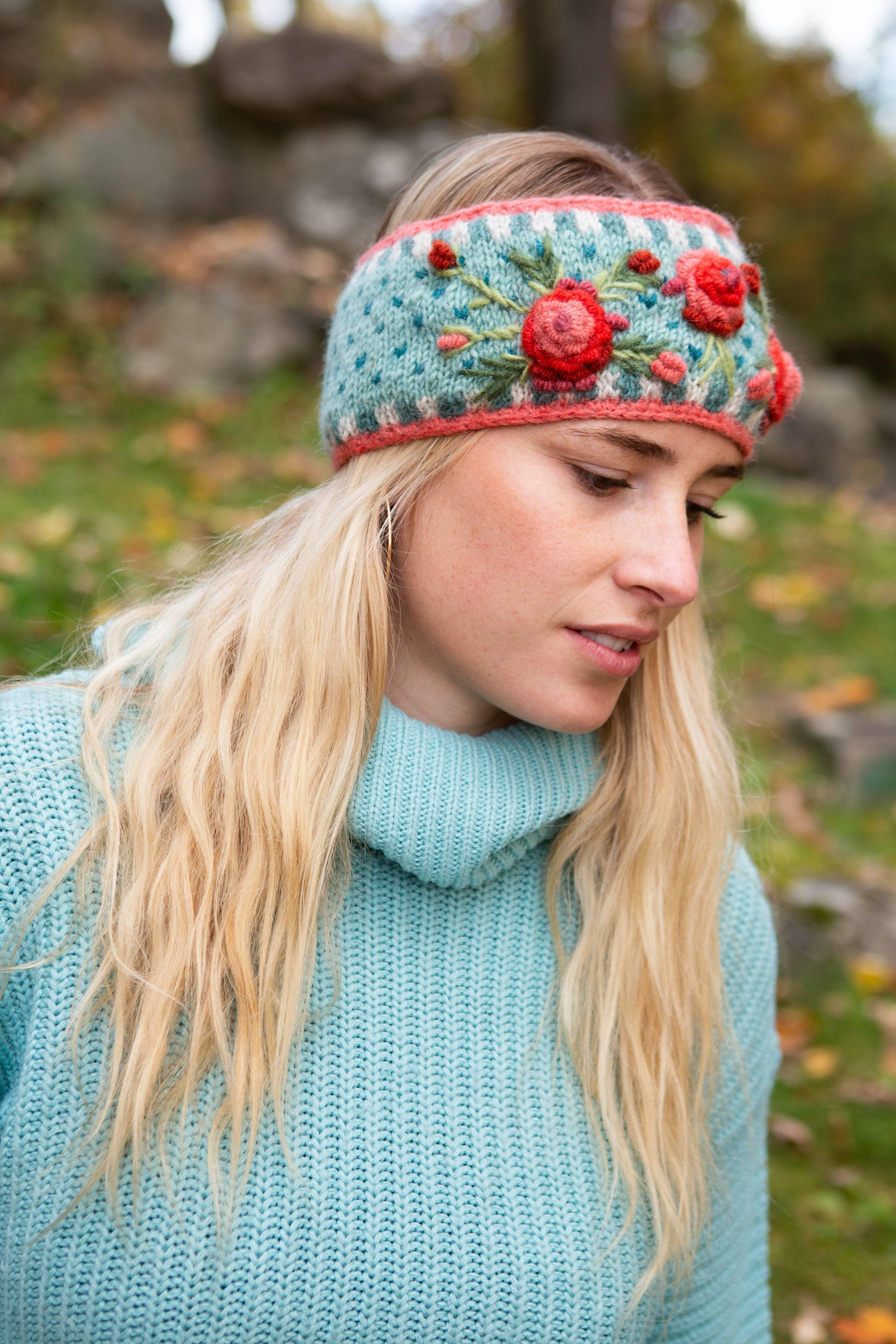 Aubrey  - women's wool knit headband: Quarry Product Image