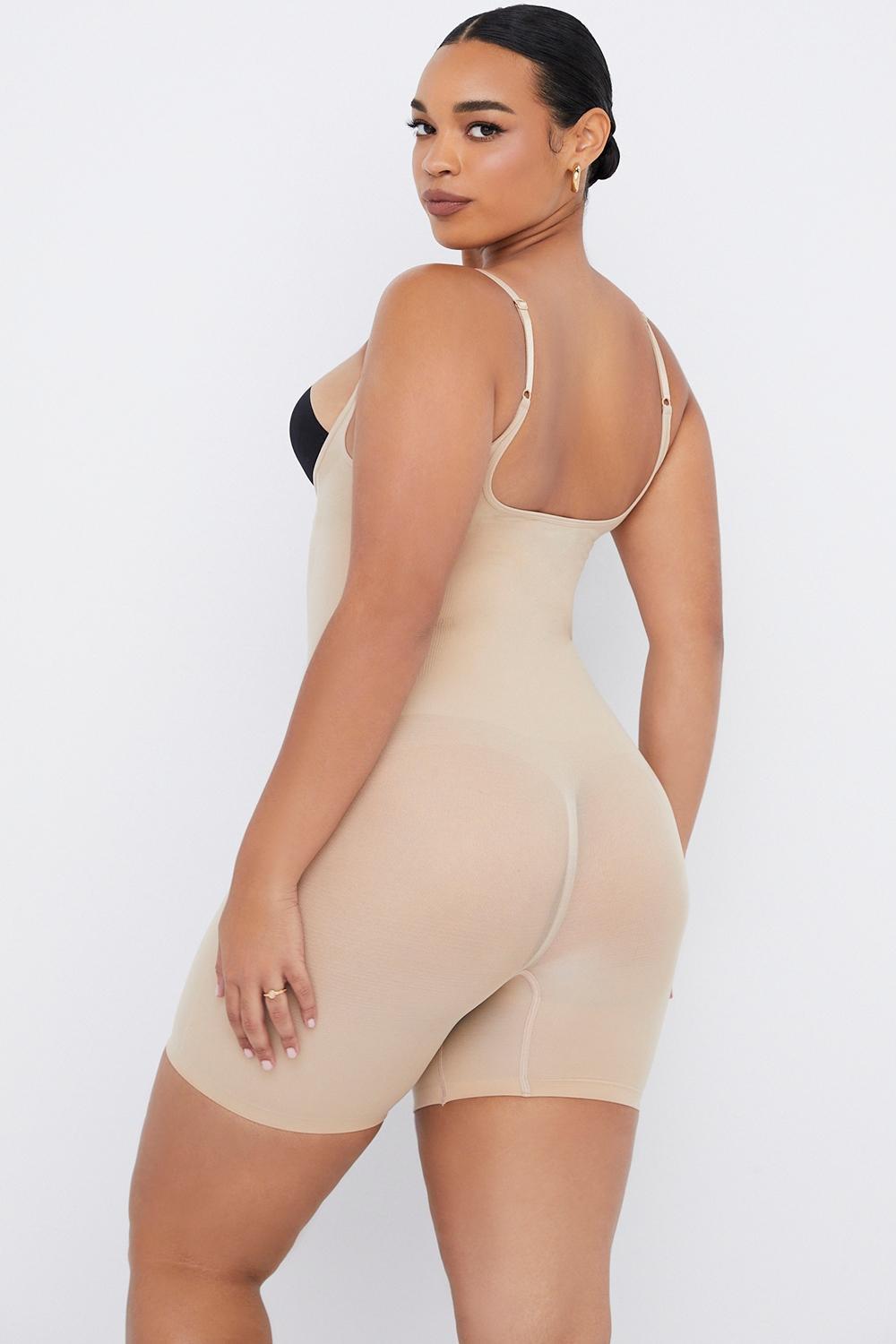  mid thigh sculpting bodysuit almond Product Image