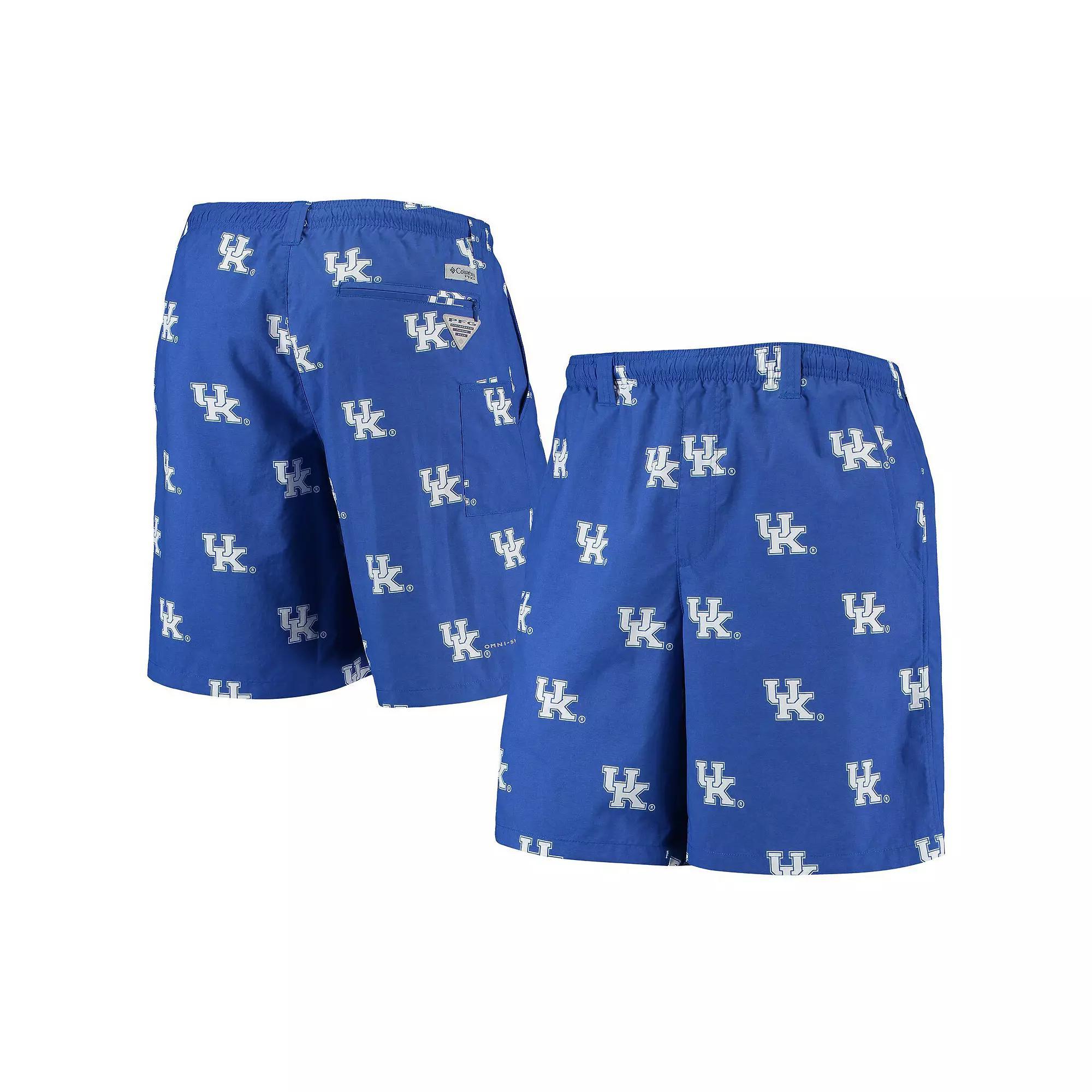 Men's Columbia PFG Royal Kentucky Wildcats Backcast II 8" Omni-Shade Hybrid Shorts,  Product Image