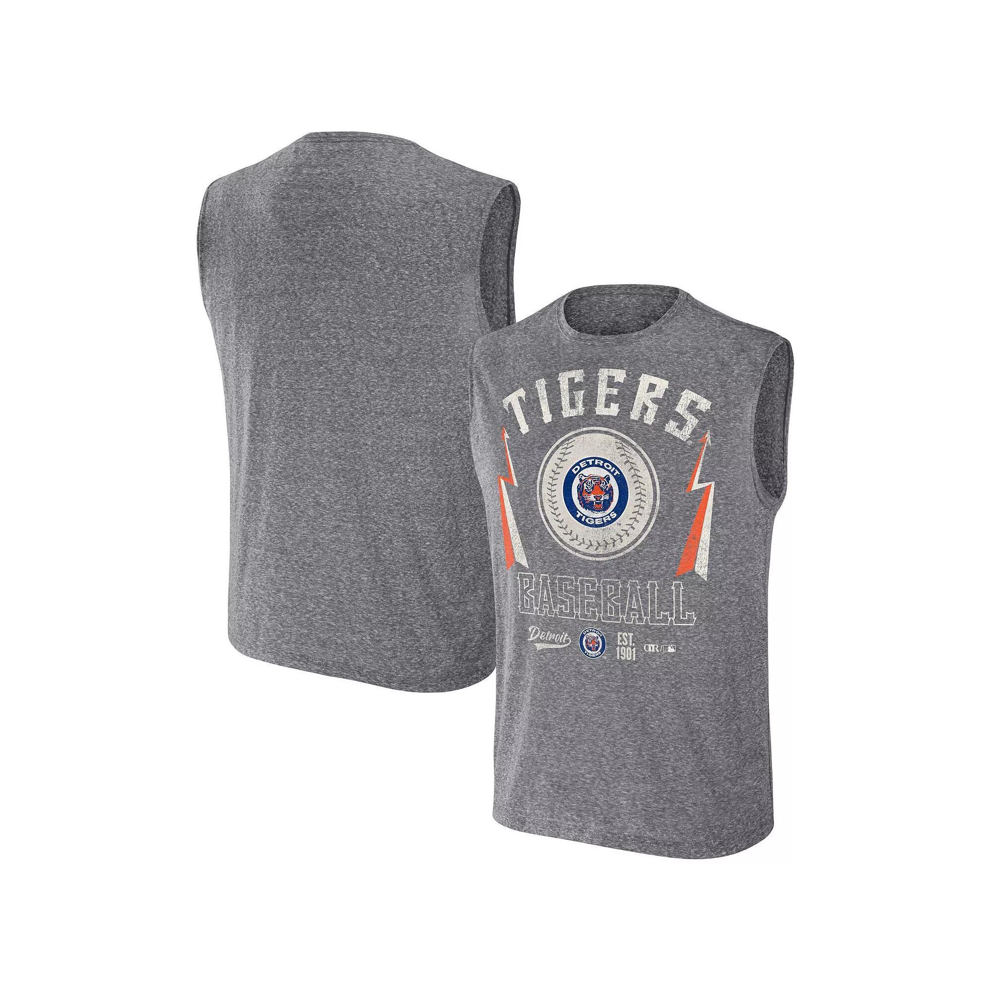 Men's Darius Rucker Collection by Fanatics Charcoal Colorado Rockies Muscle Tank Top, Size: Small Product Image