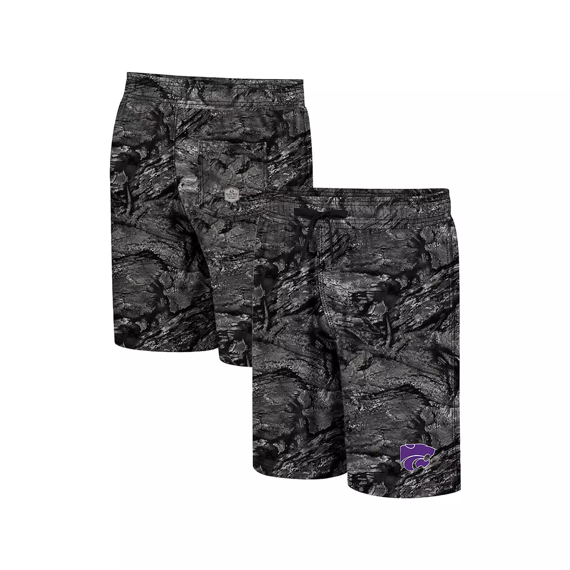 Men's Colosseum Charcoal Kansas State Wildcats Realtree Aspect Ohana Swim Shorts,  Product Image