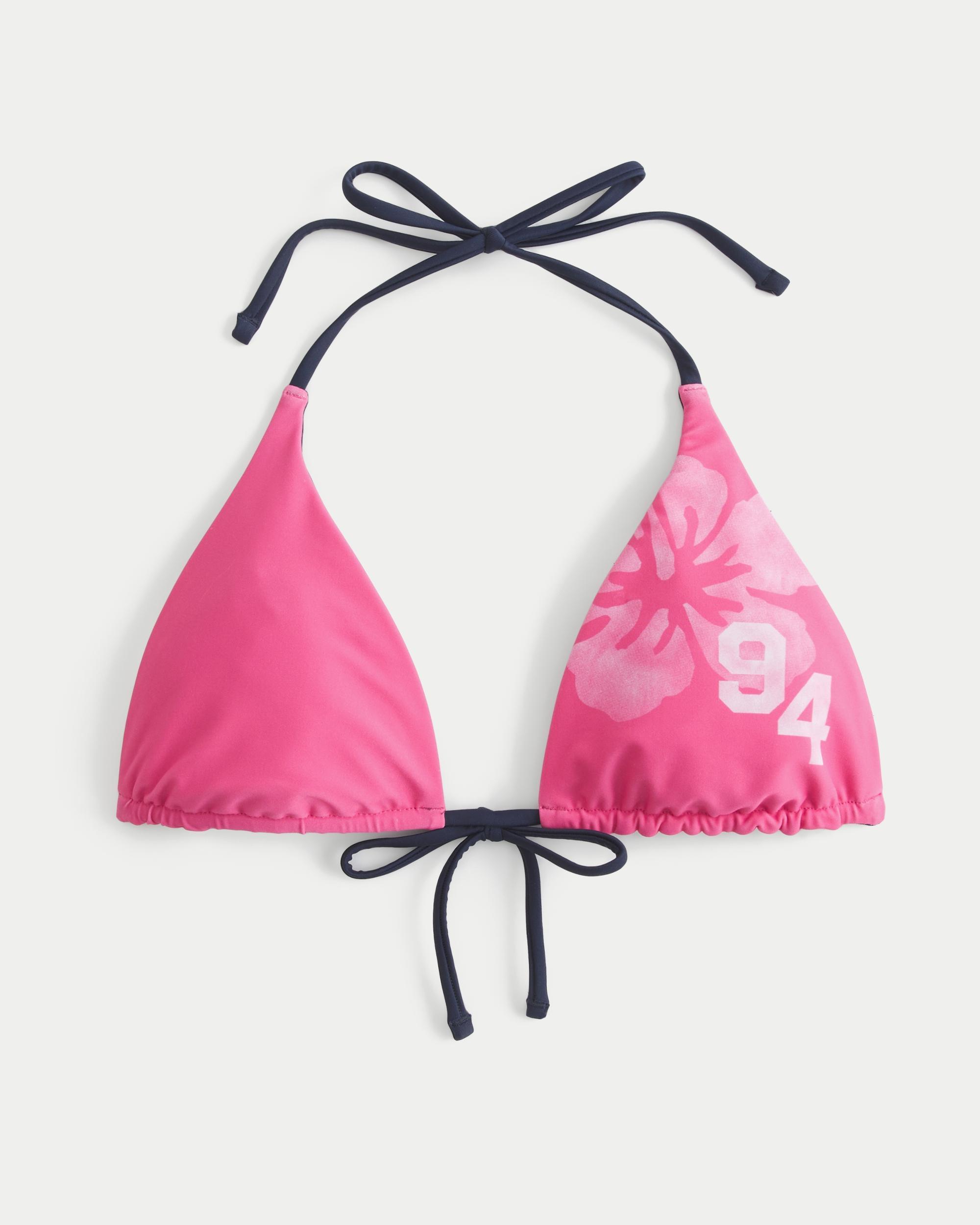 Reversible Halter Triangle Bikini Top Product Image
