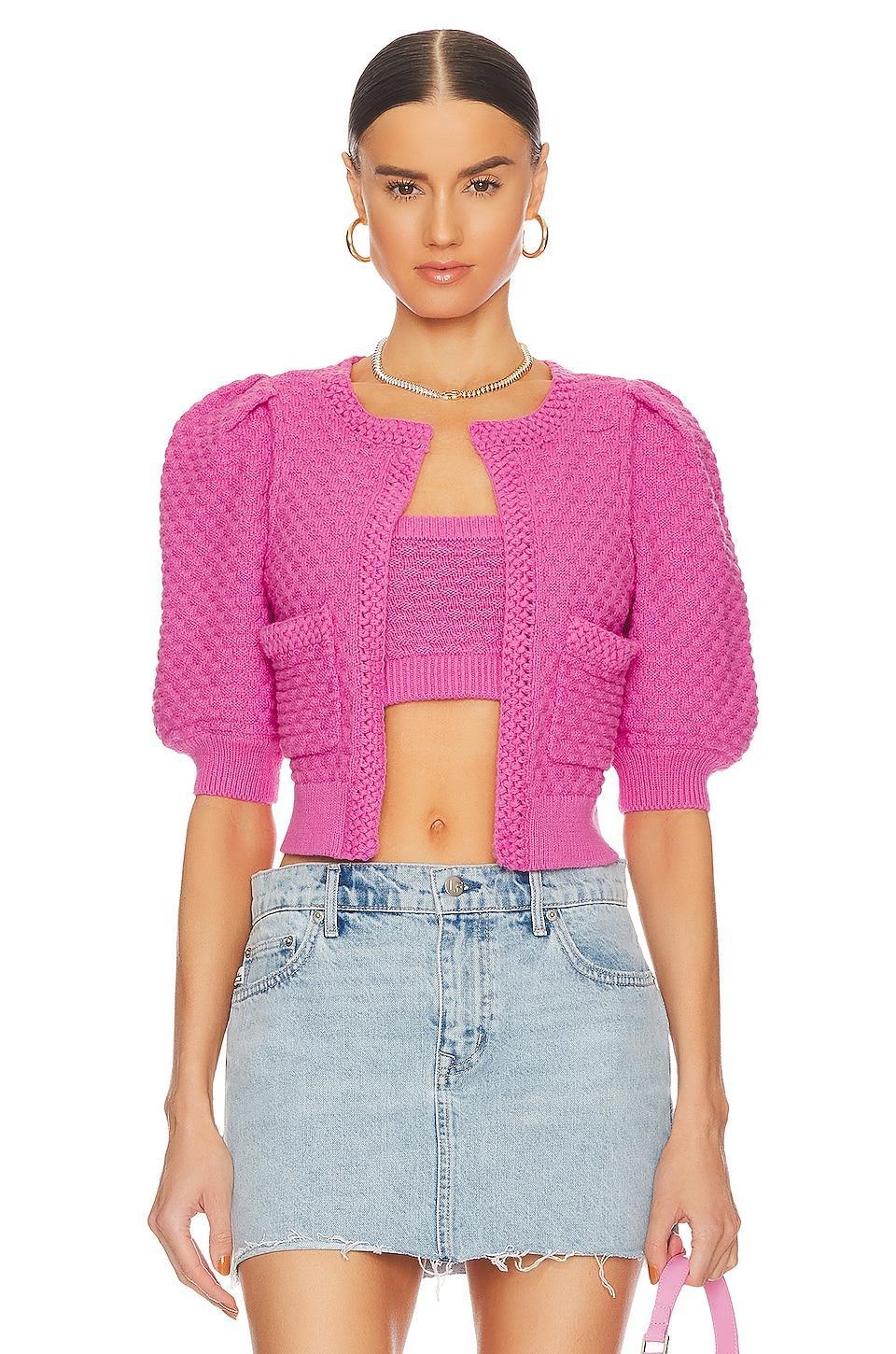 Tamal Textured Knit Cardigan MAJORELLE Product Image