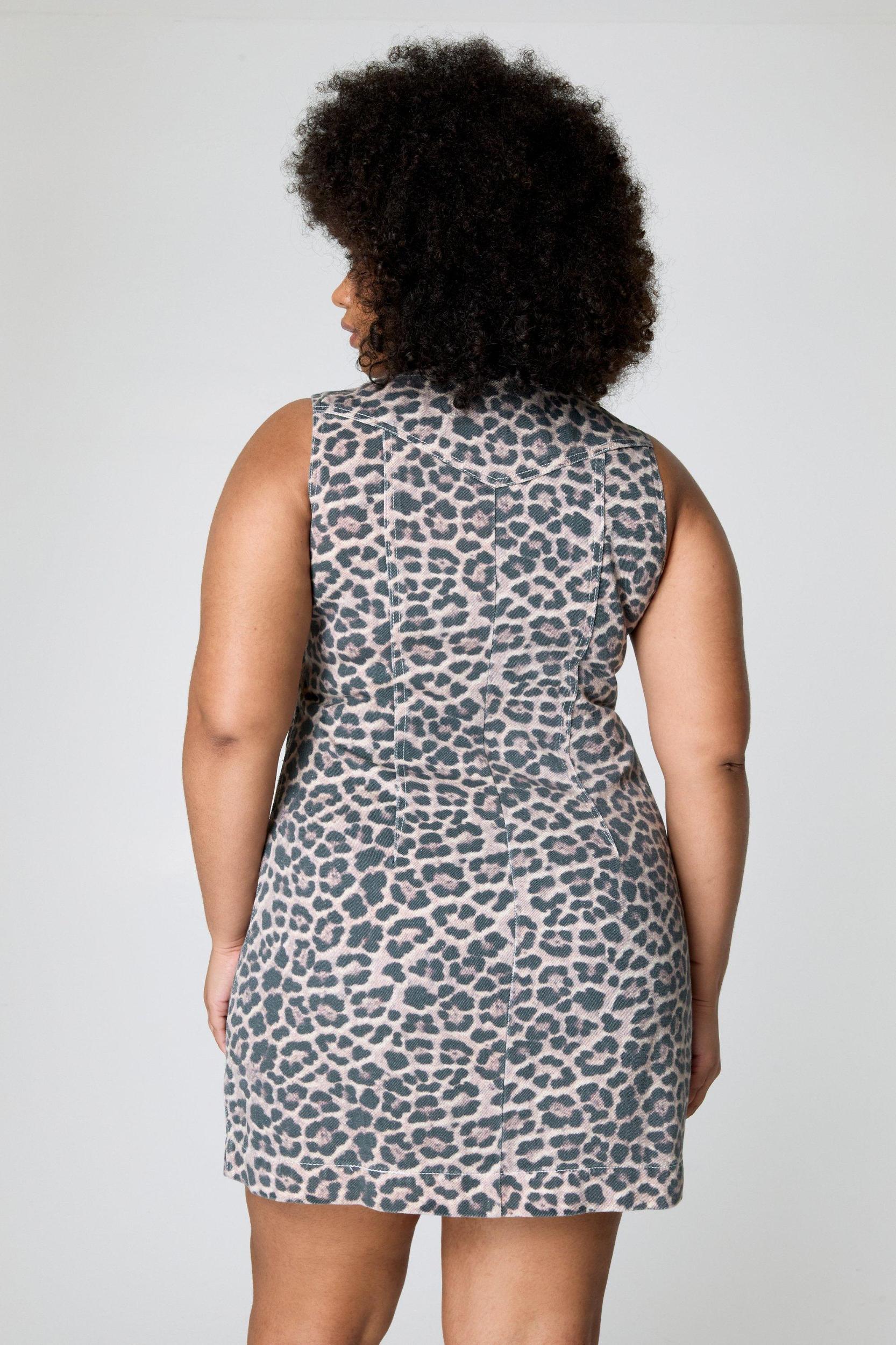 Plus Leopard Print Dress Product Image