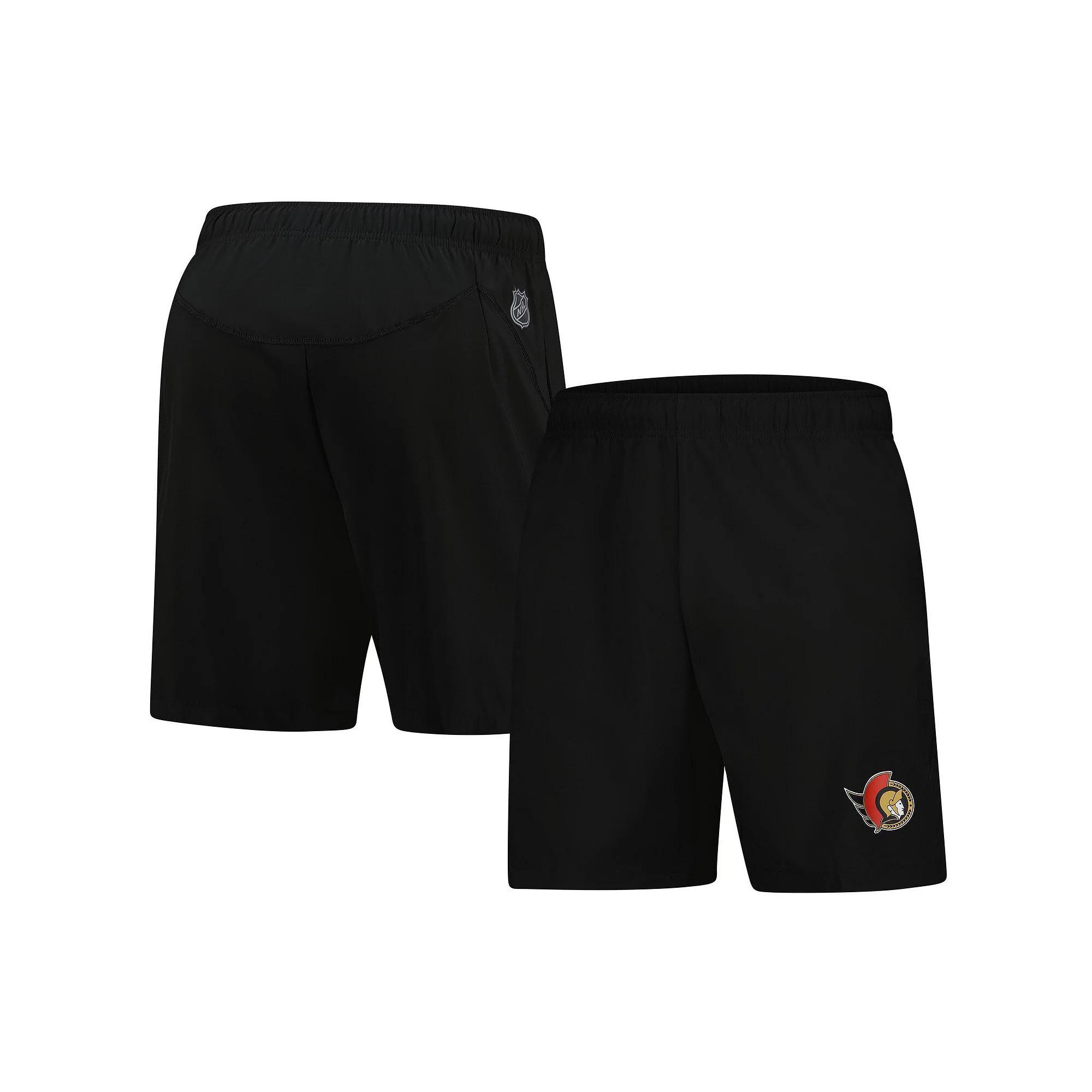 Men's Fanatics Black Calgary Flames Tech Training Shorts,  Product Image