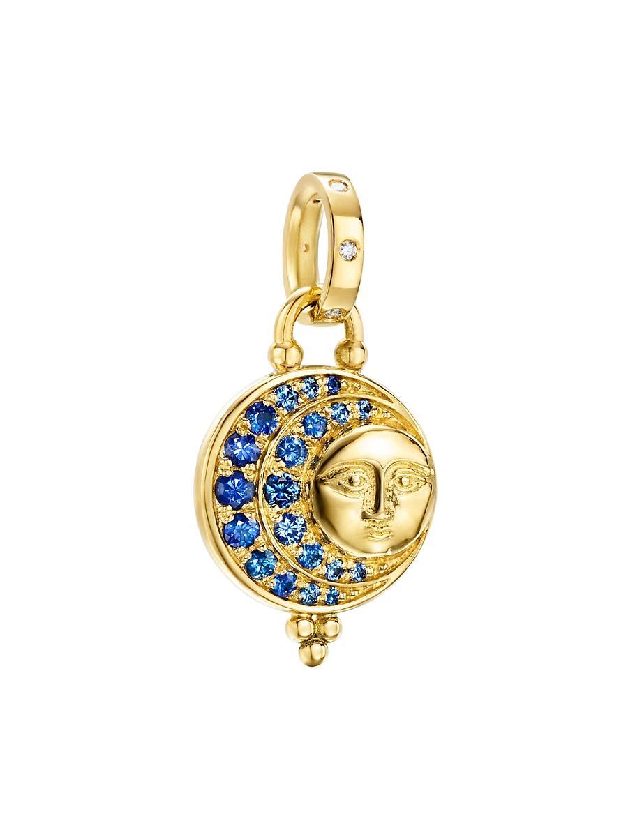 Temple St. Clair 18K Yellow Gold Sapphire & Diamond Eclipse Pendant Product Image