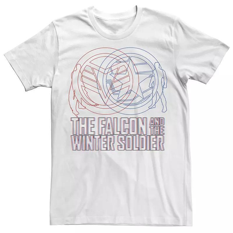Men's Marvel Falcon And The Winter Soldier Dual Logos Tee,  Product Image