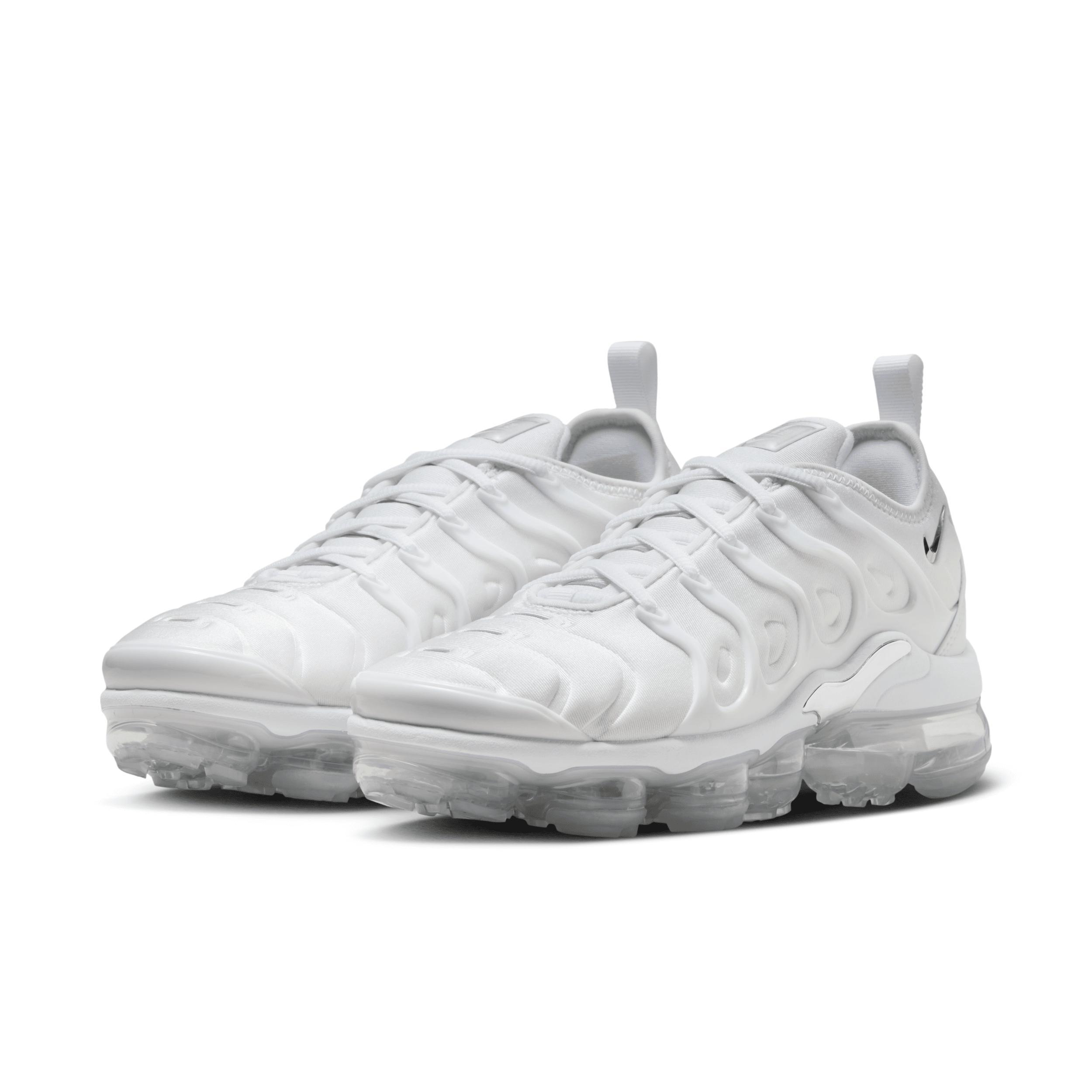 Nike Womens Air Vapormax Plus - Running Shoes White/Metallic Silver Product Image