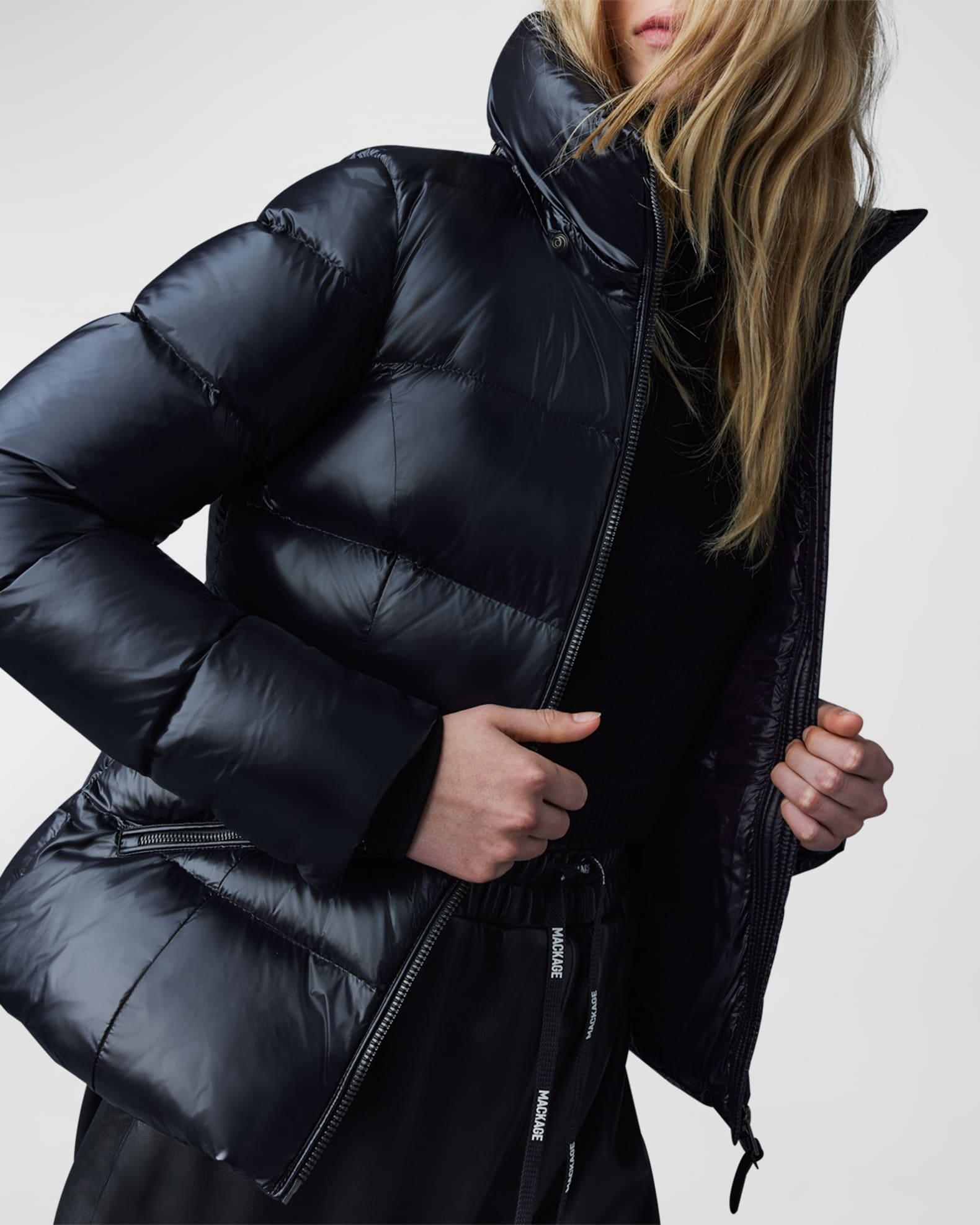 Madalyn Lustrous Light Down Jacket with Hood Product Image