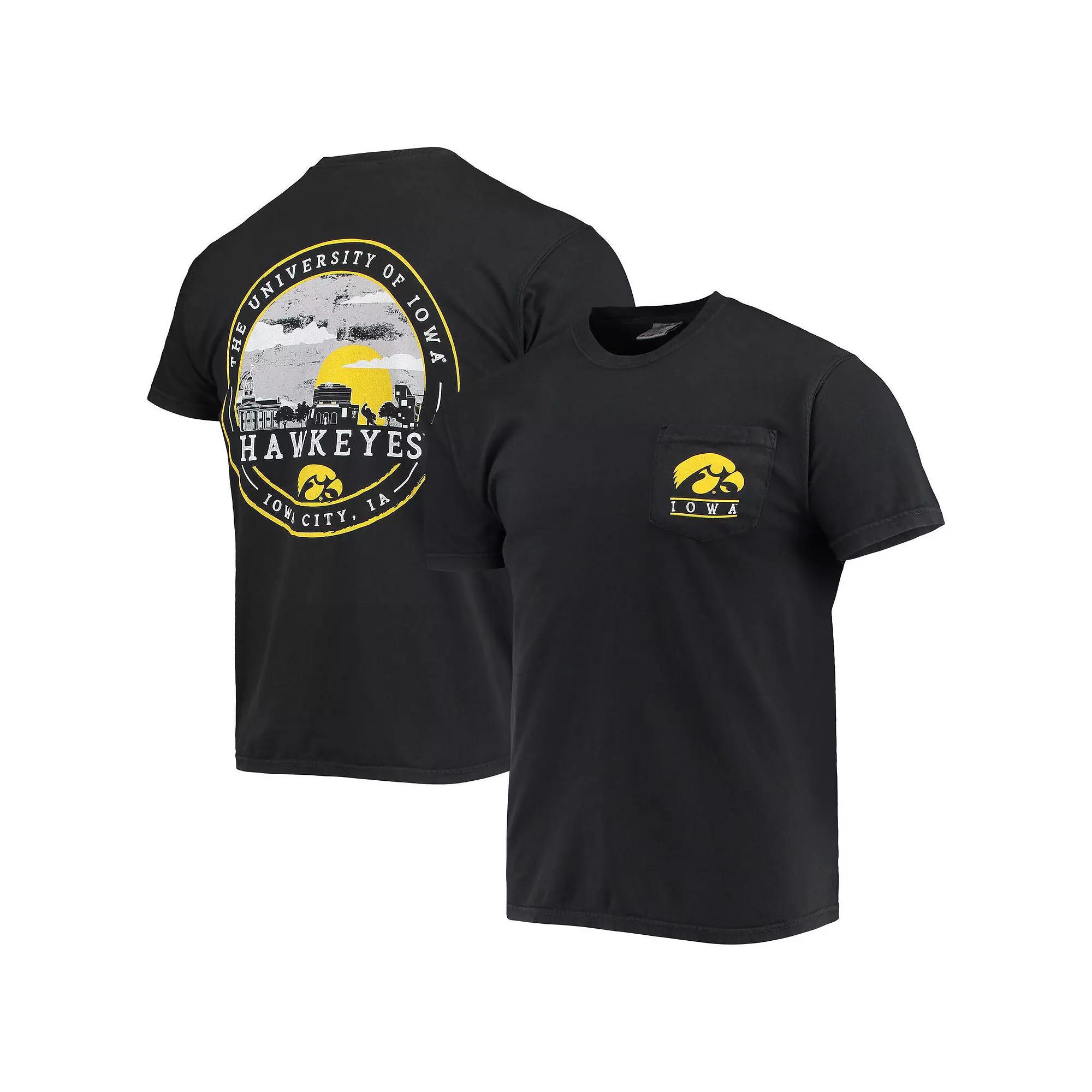Men's Black Iowa Hawkeyes Circle Campus Scene T-Shirt,  Product Image