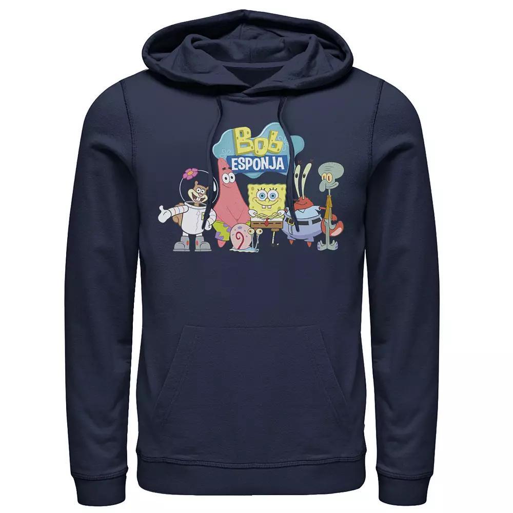 Men's Nickelodeon SpongeBob SquarePants Bob Esponja Happy Group Shot Graphic Hoodie,  Product Image