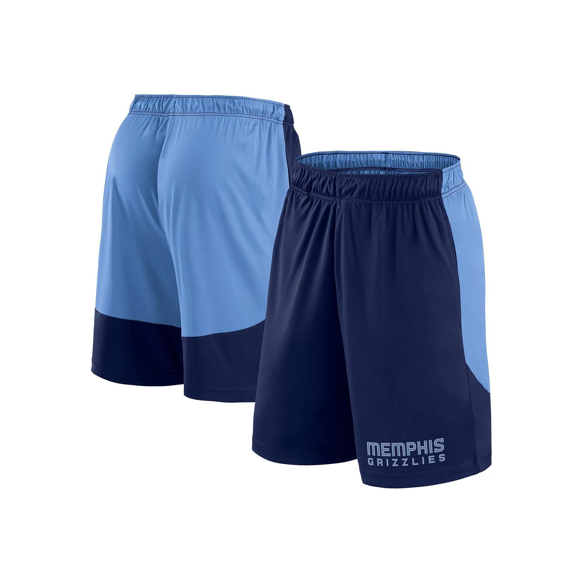 Men's Navy/Light Blue Memphis Grizzlies Launch Performance Shorts, Size: Large, Grz Blue Product Image