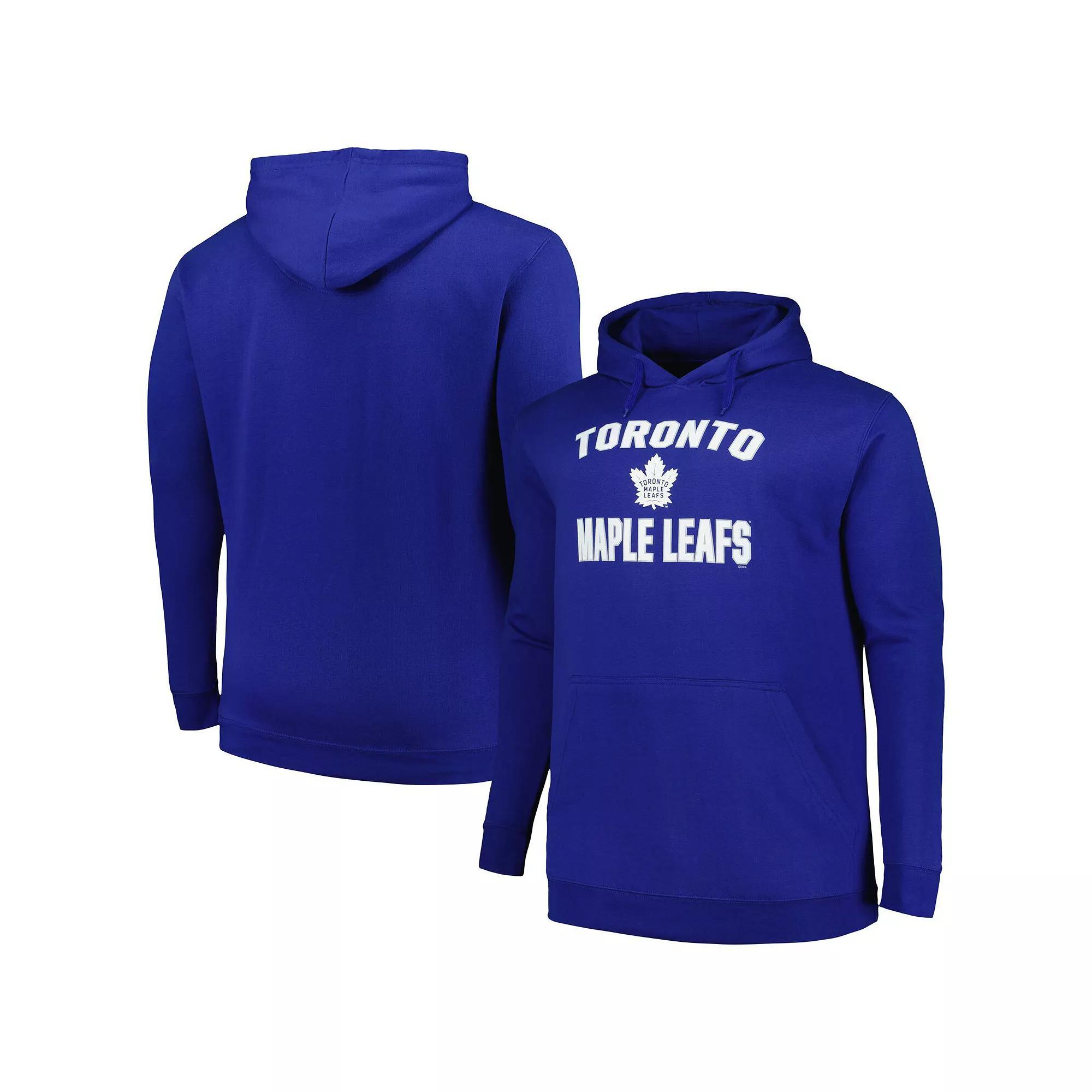 Men's Profile Blue Toronto Maple Leafs Big & Tall Arch Over Logo Pullover Hoodie,  Product Image