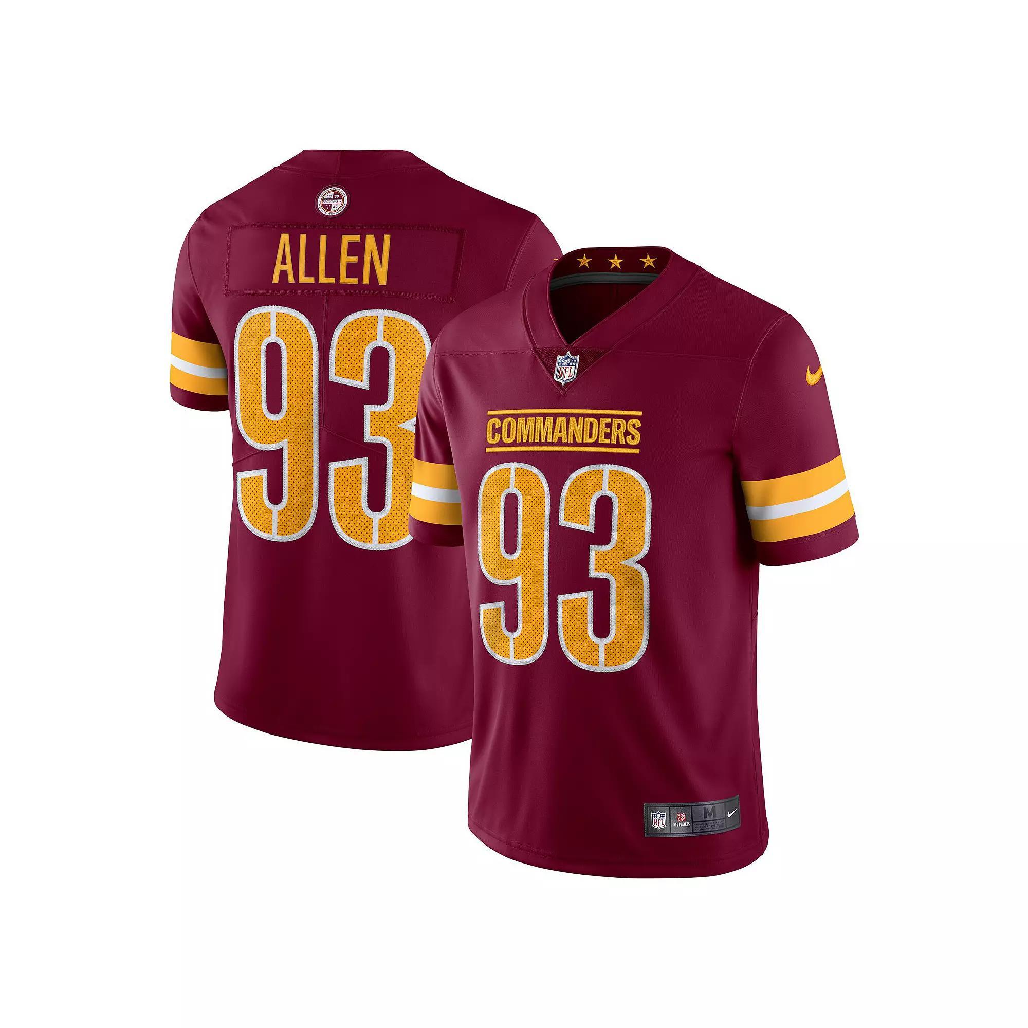 Men's Nike Jonathan Allen Burgundy Washington Commanders Vapor Limited Jersey, Size: Small, Wft Med Re Product Image