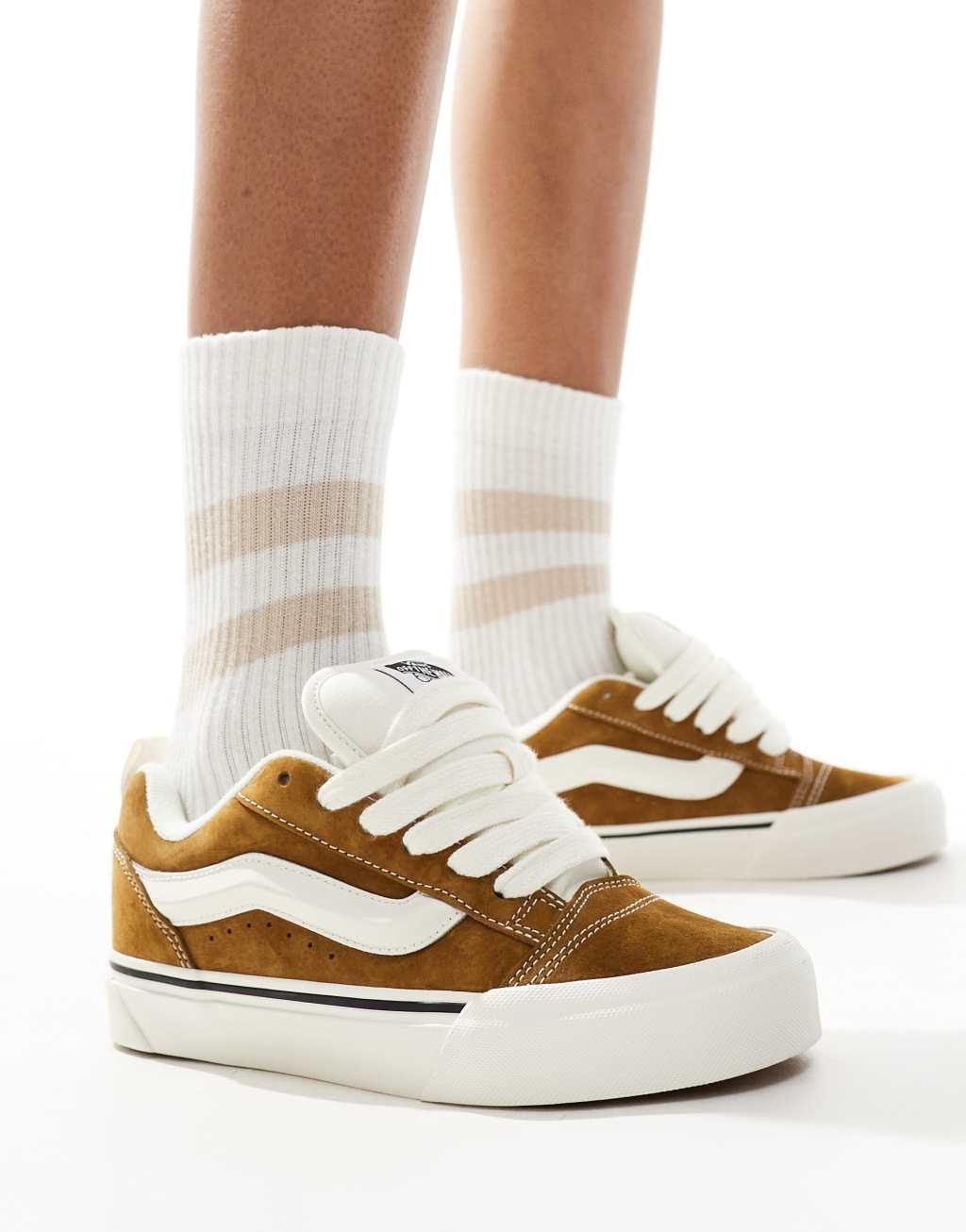 Vans Knu Skool sneaker with suede in brown Product Image